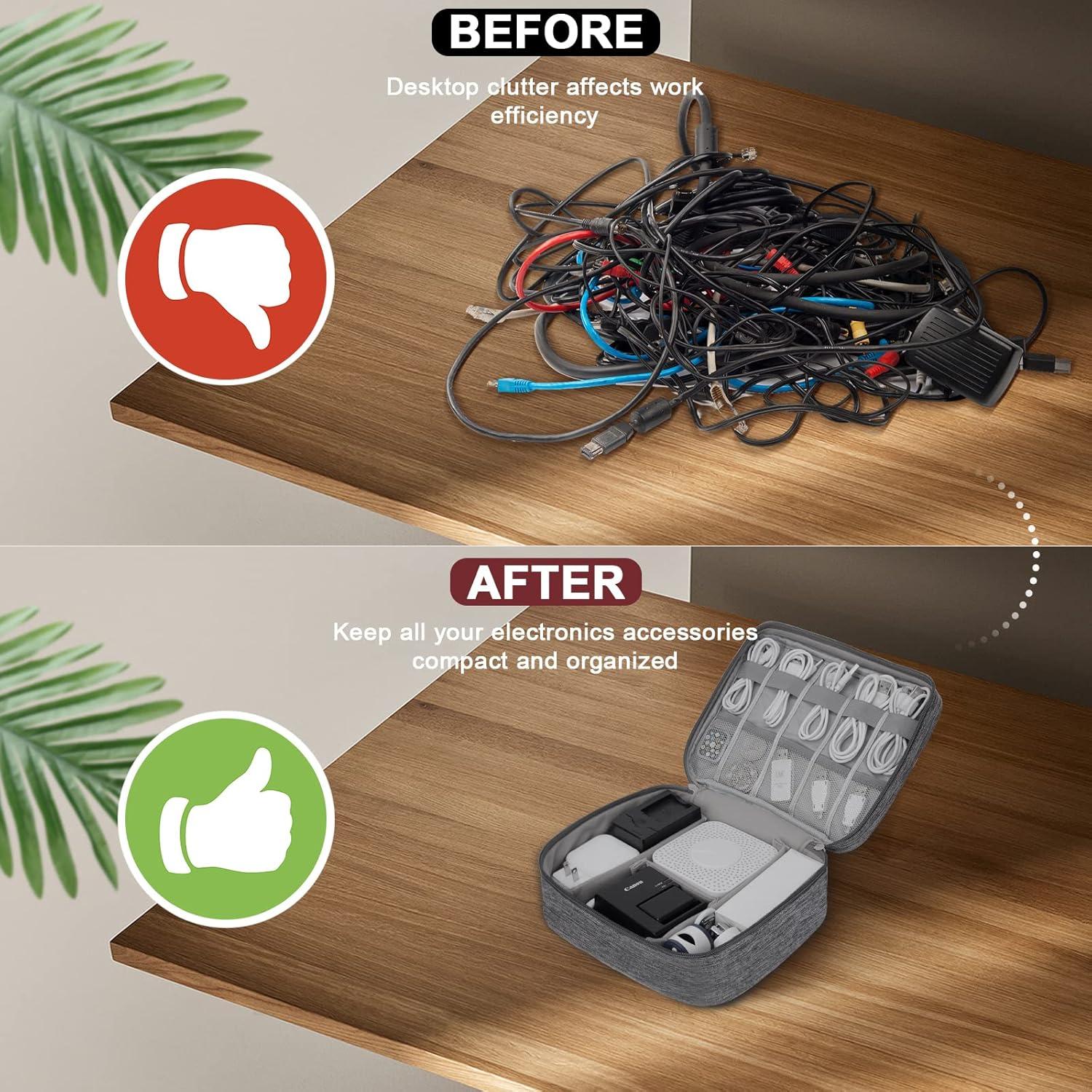 Organizador Electrónico de Viaje XINGXINRONG Doble Capa 25.5x19x9cm