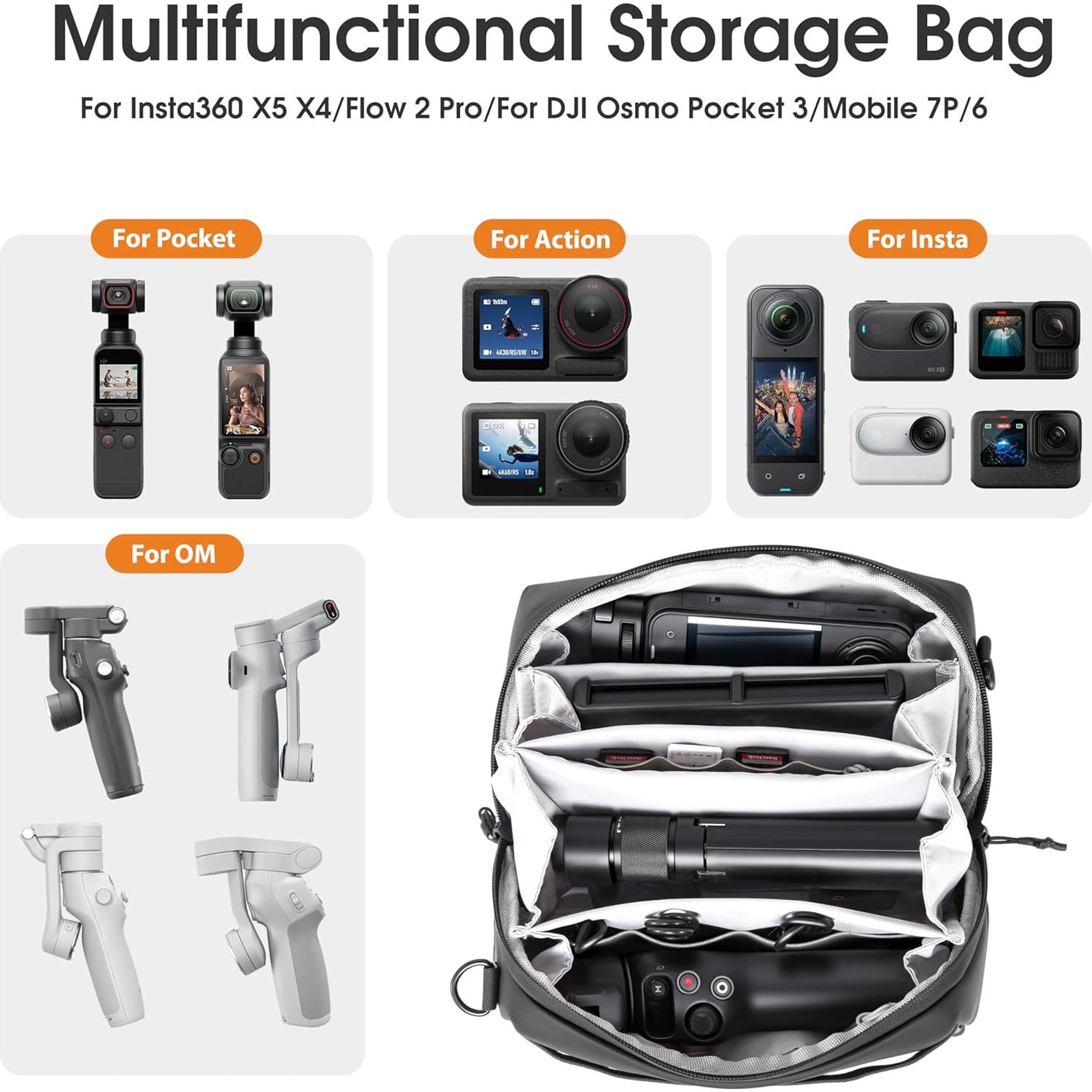 Bolsa de Transporte Suave STARTRC VCR para DJI Osmo y GoPro