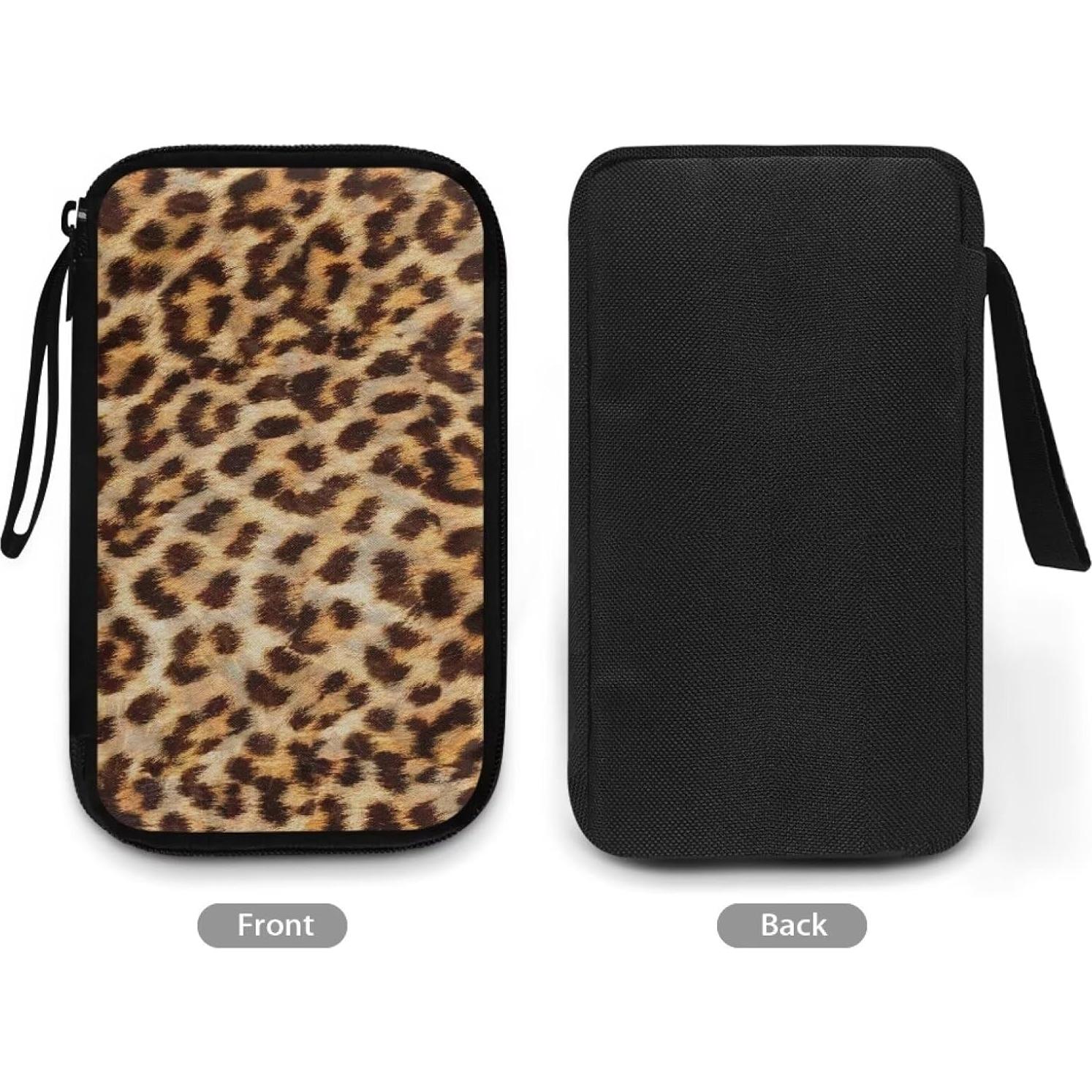 Funda Organizador de Cables Sepetwhos Estampado Leopardo 19.1x11.9cm
