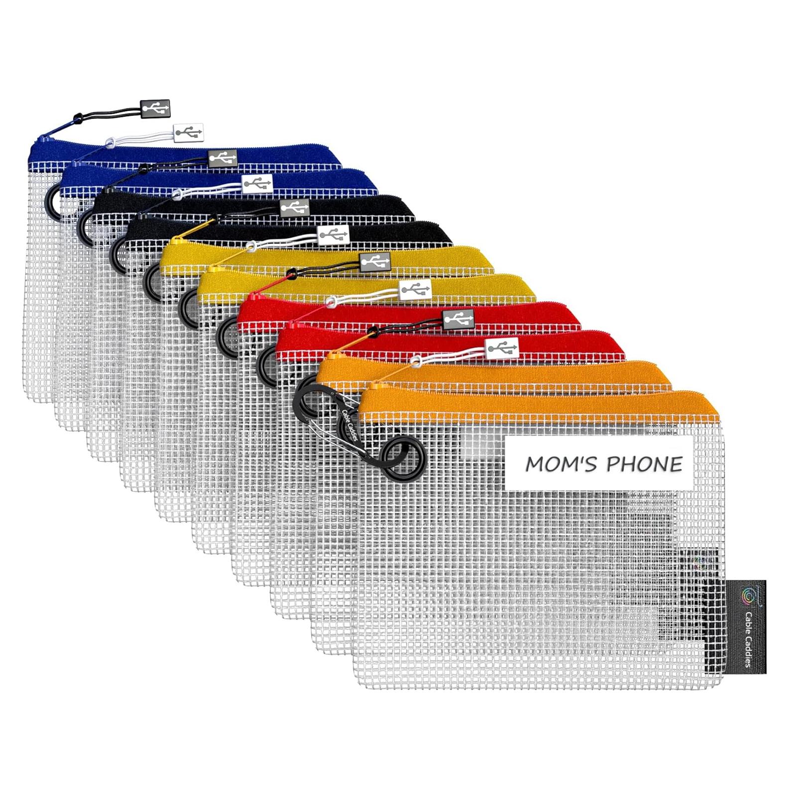 Bolsas Organizadoras de Cables USB - 10.16x12.7 cm - 5 Piezas