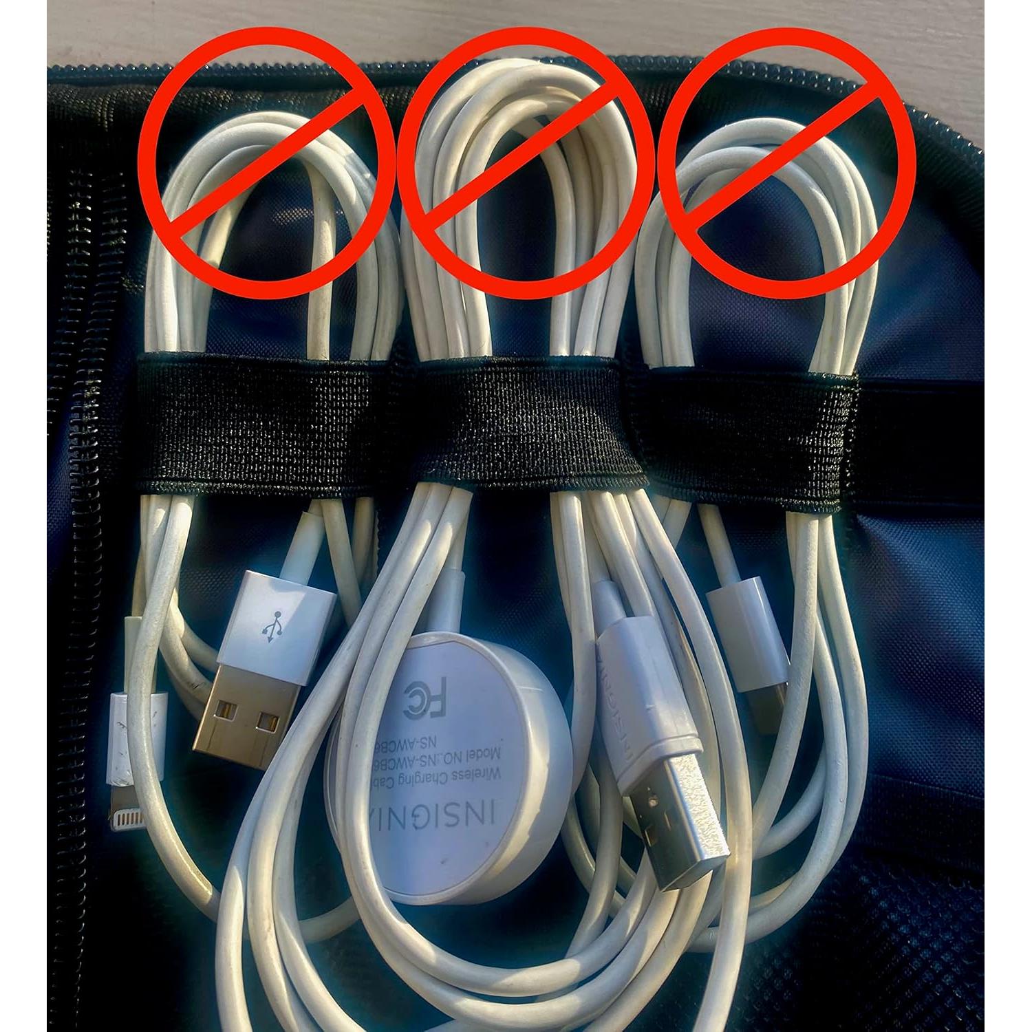 Bolsas Organizadoras de Cables USB - 10.16x12.7 cm - 5 Piezas
