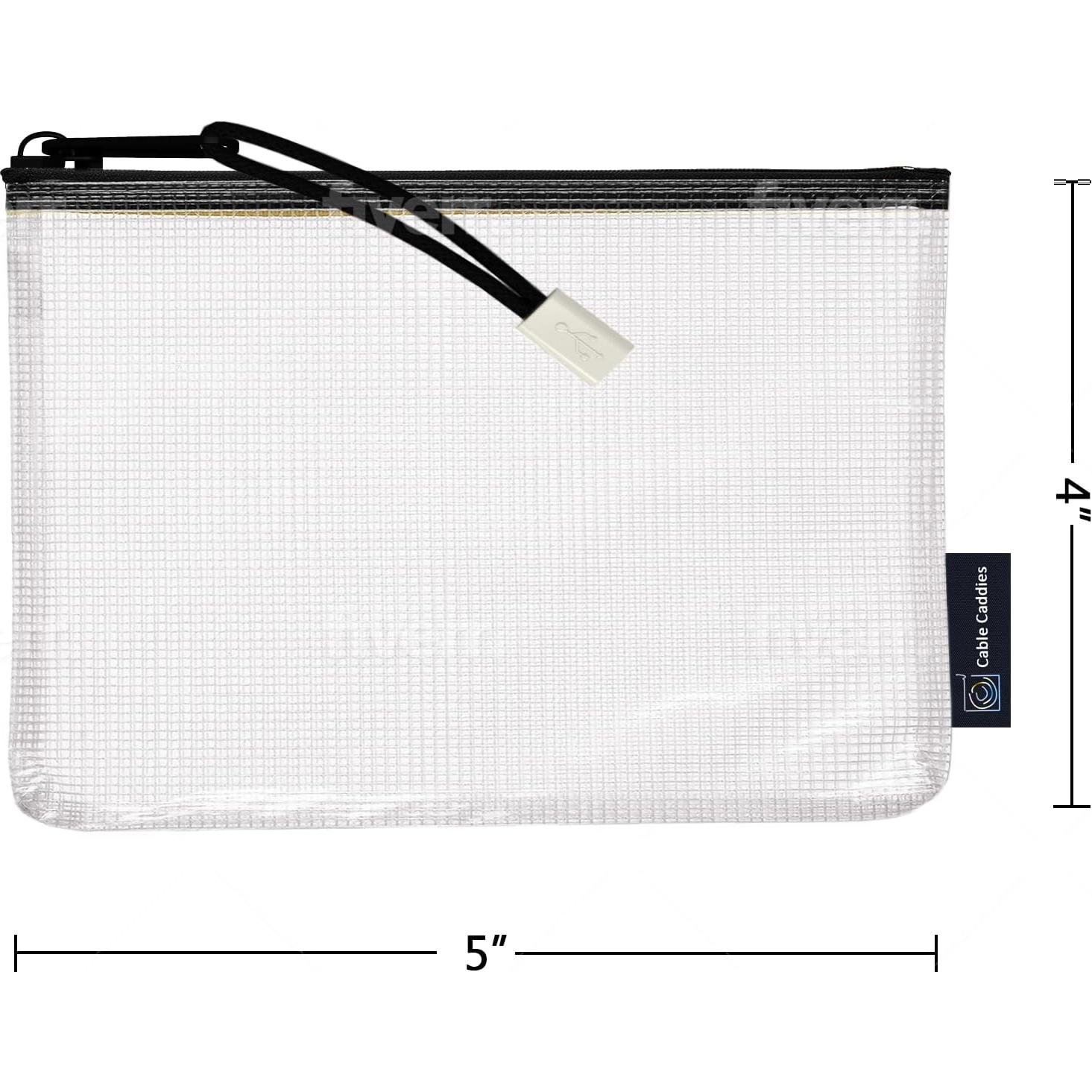 Bolsas Organizadoras de Cables USB - 10.16x12.7 cm - 5 Piezas