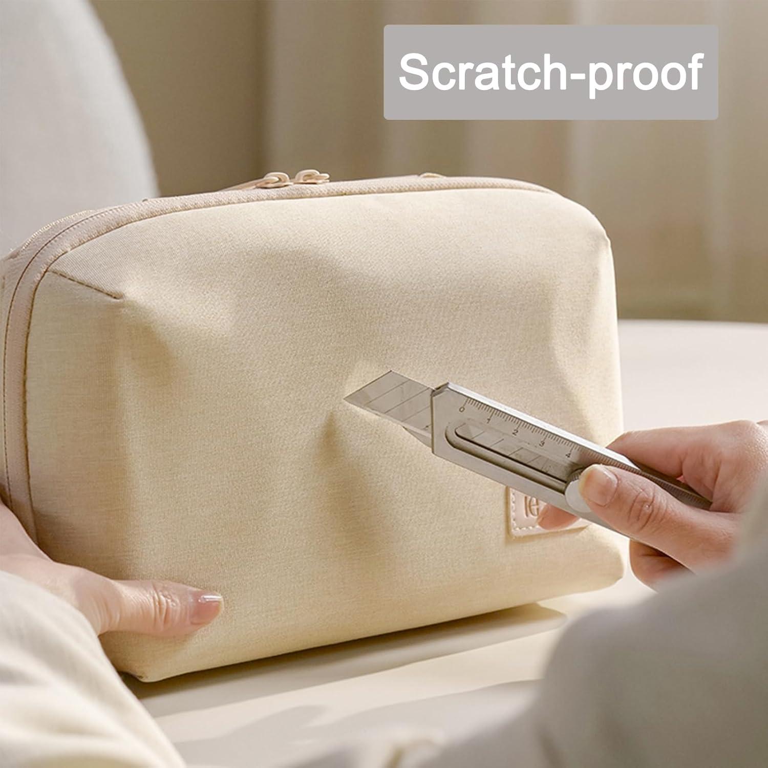 Bolsa Organizadora de Cables Toplive Doble Capa RPET Beige