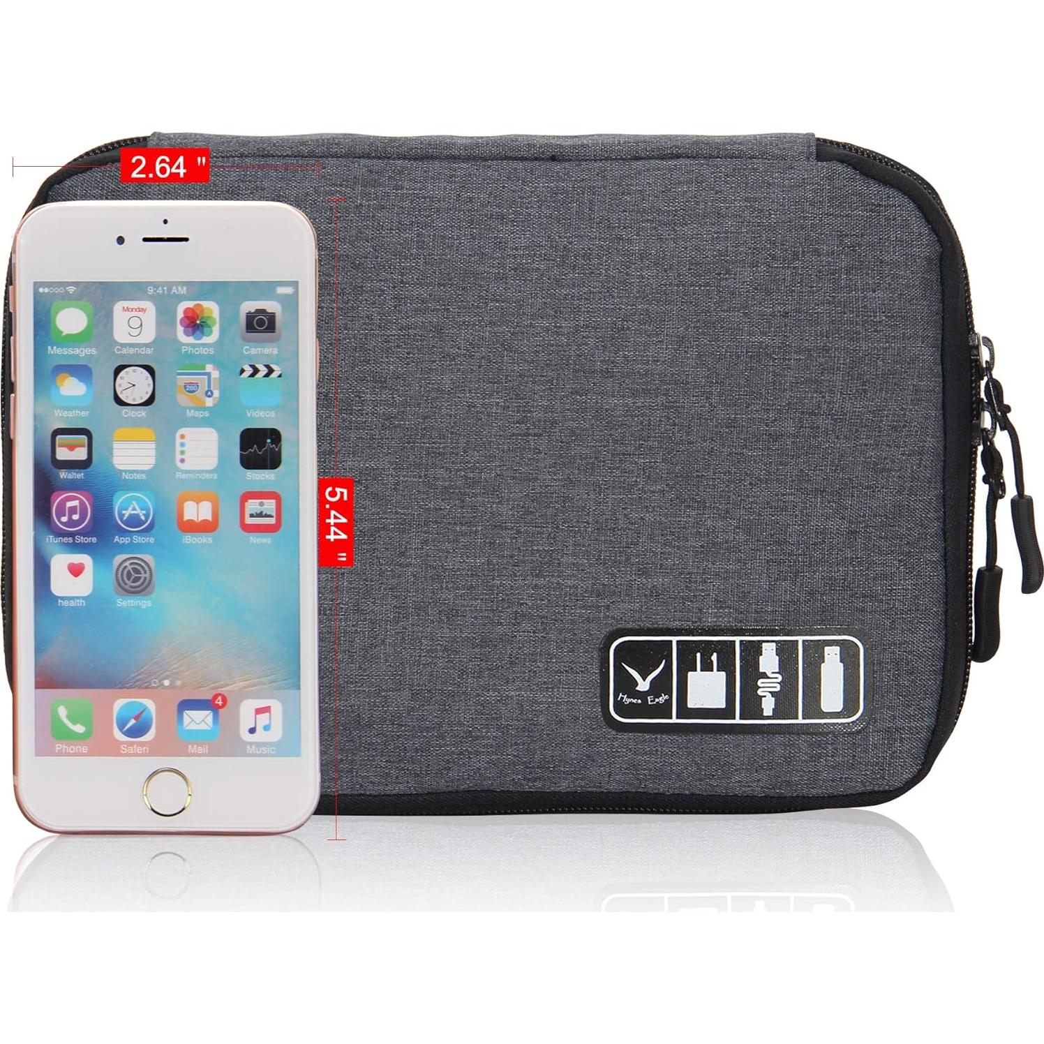 Organizador de Cable Hynes Eagle Gris 24x18 cm para Viajes