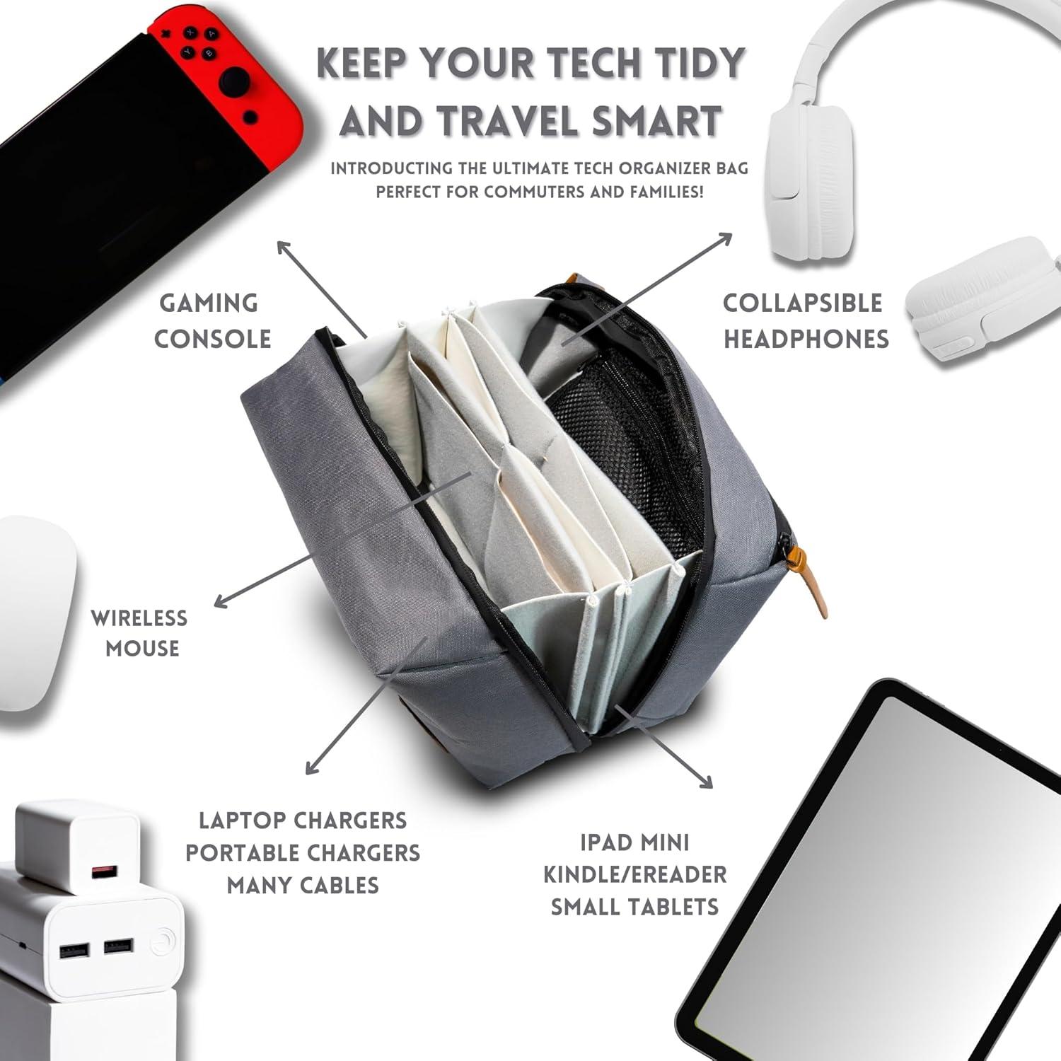 Organizador Electrónico Grande LuxAndalus YCW - Funda para Cables y Accesorios