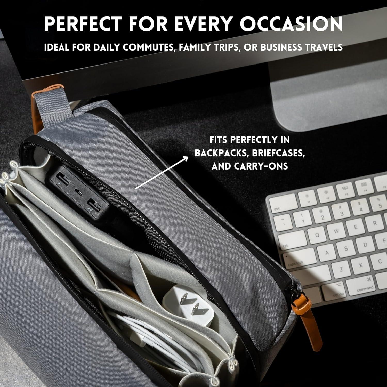 Organizador Electrónico Grande LuxAndalus YCW - Funda para Cables y Accesorios