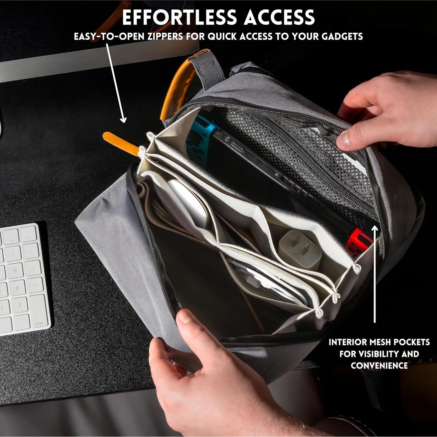 Organizador Electrónico Grande LuxAndalus YCW - Funda para Cables y Accesorios