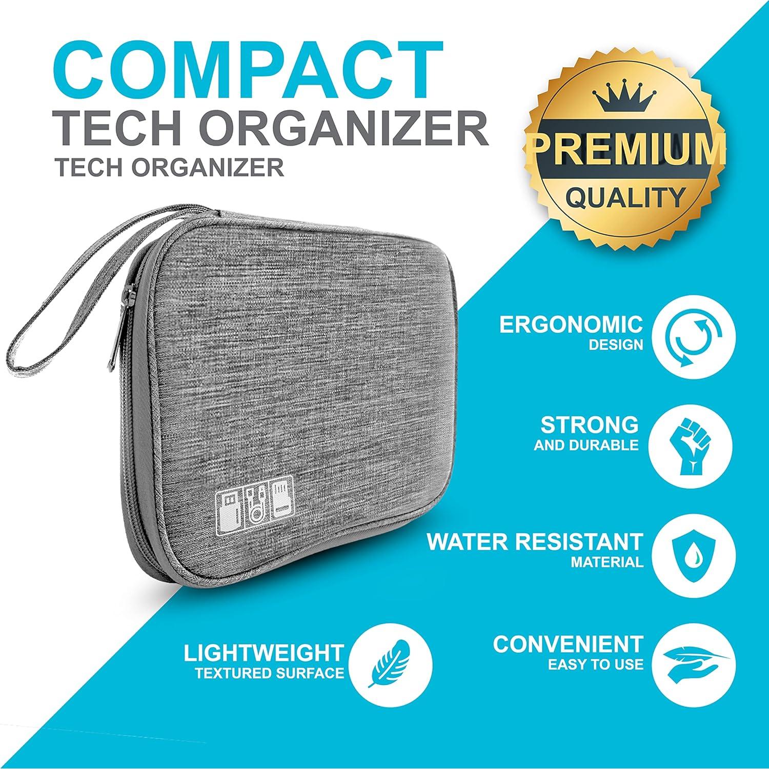 Organizador de Cargadores ToolBay Gris - Bolsa de Viaje Compacta