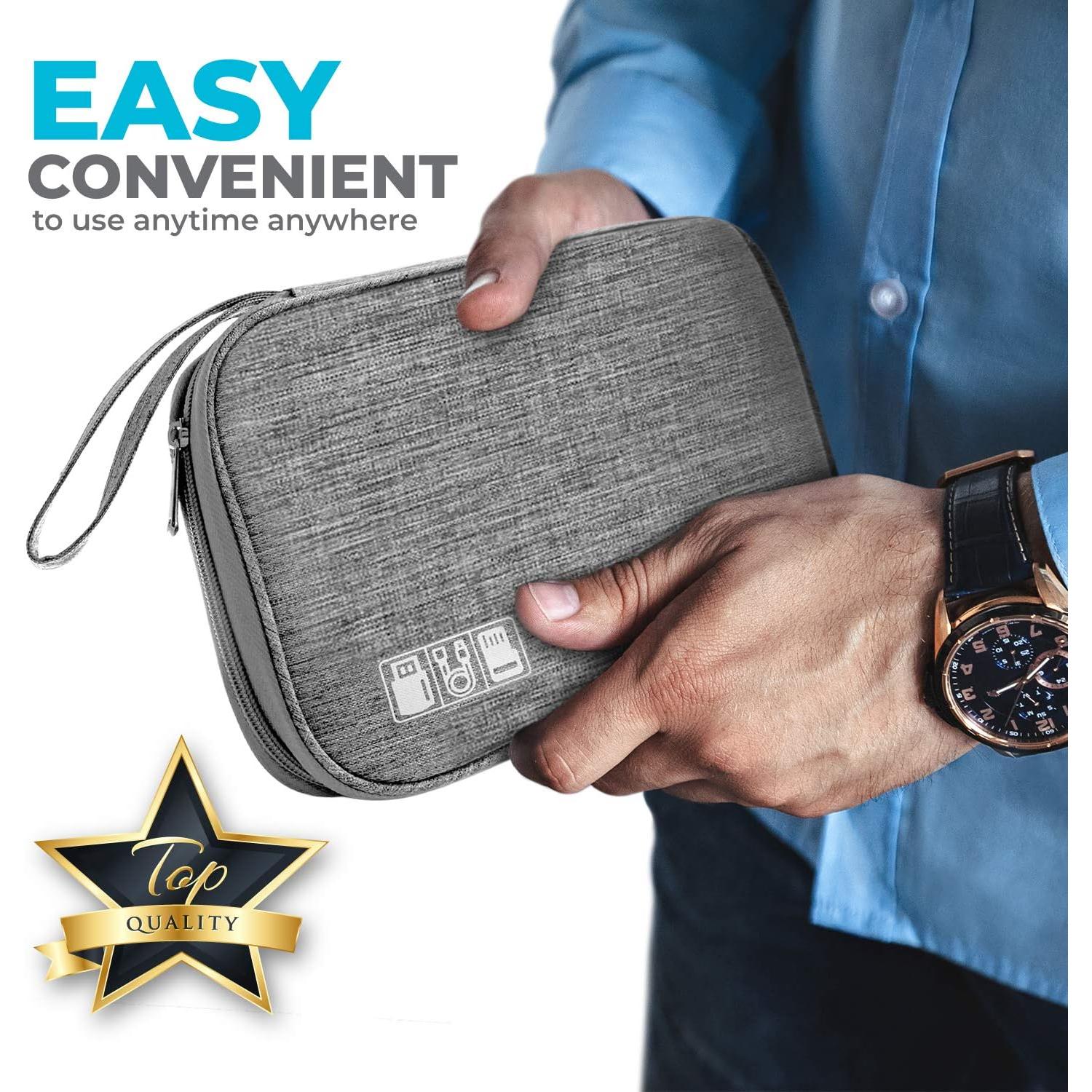 Organizador de Cargadores ToolBay Gris - Bolsa de Viaje Compacta