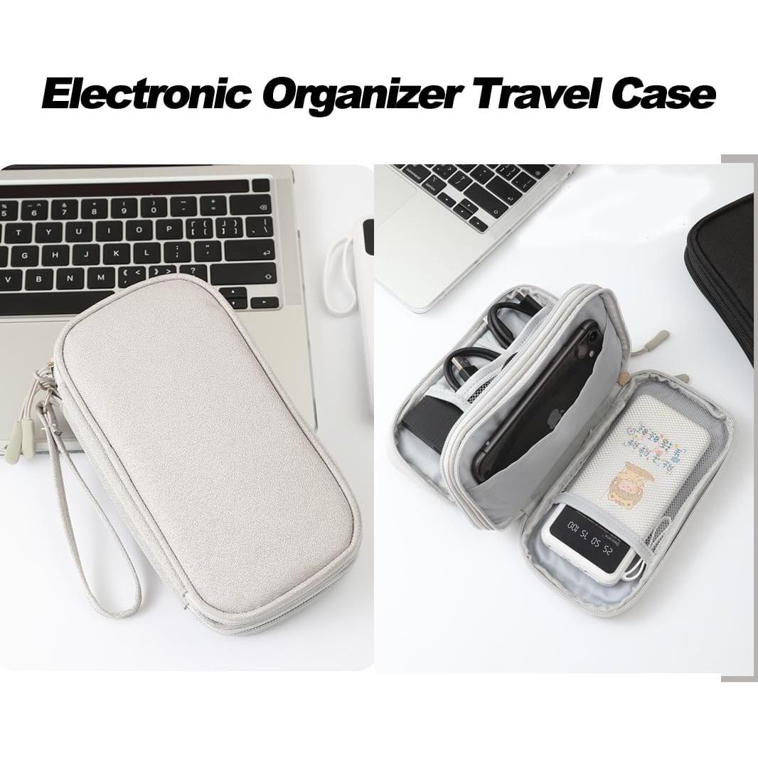 Organizador Electrónico Impermeable de Viaje - 2 Compartimentos Negro