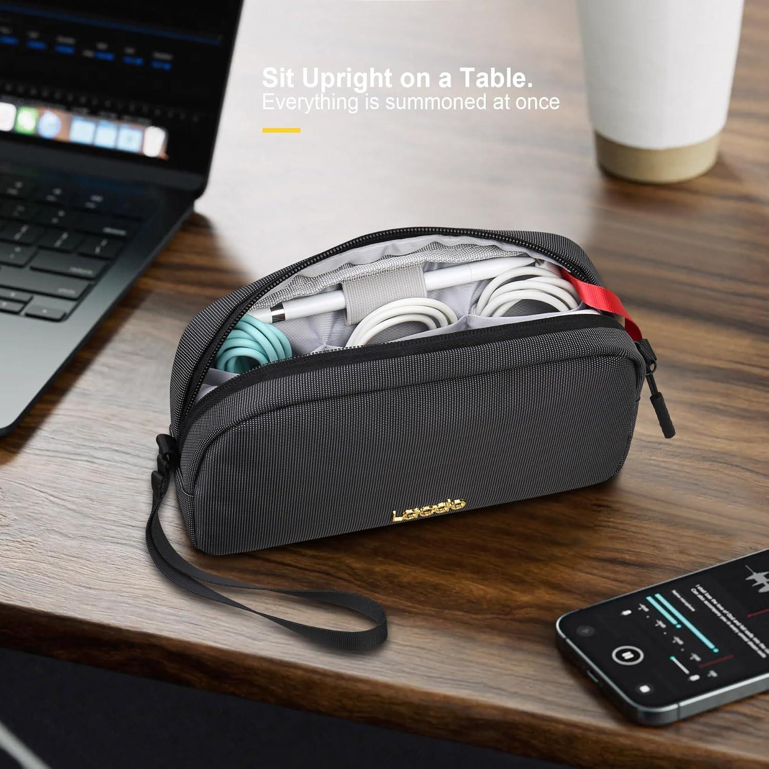 Organizador Electrónico de Viaje Lacdo Negro - Resistente al Agua