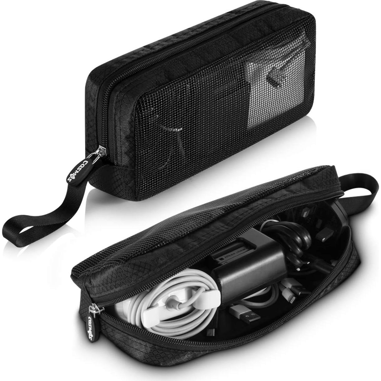 Bolsa Organizador de Cables CM Portátil Negra 23x10x5 cm