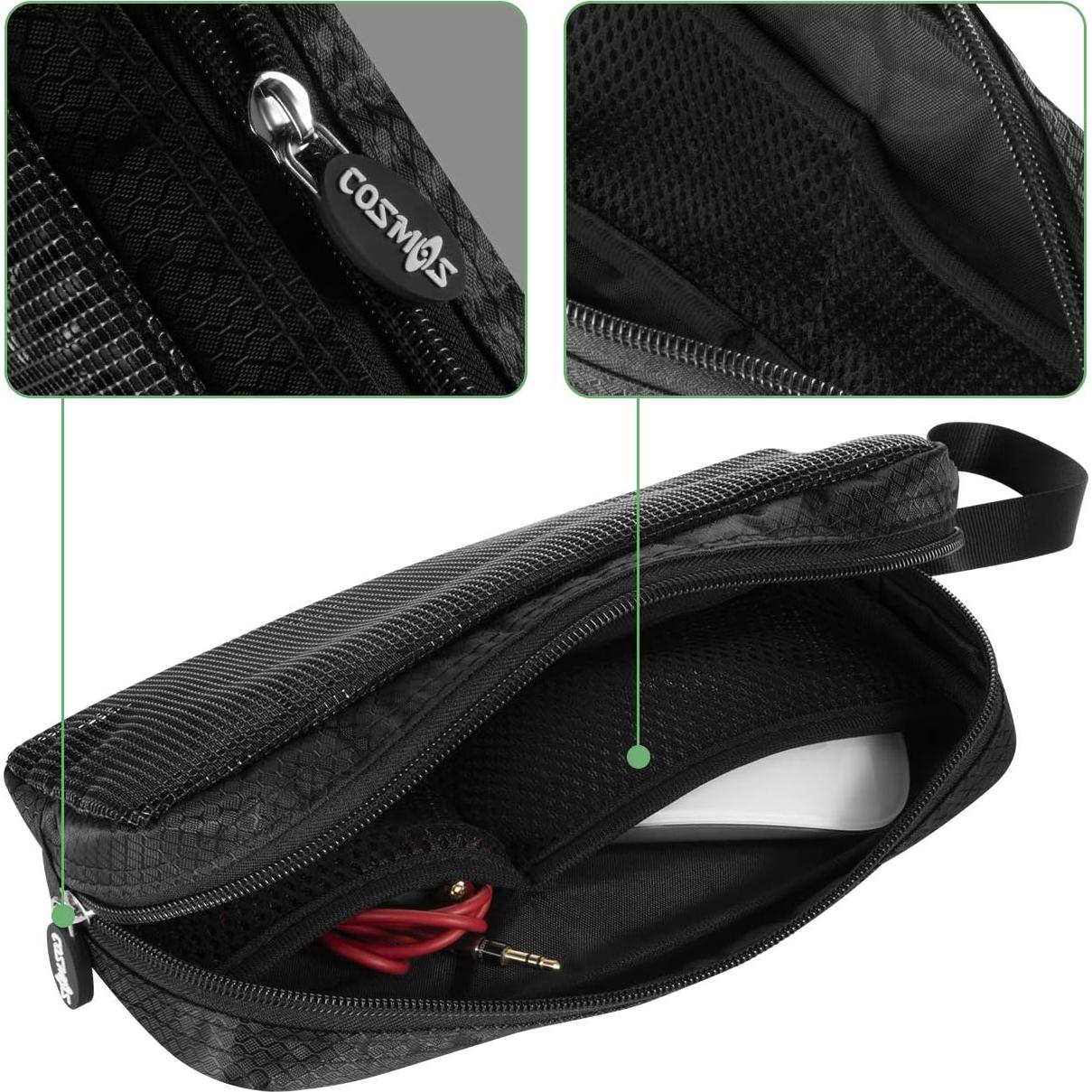 Bolsa Organizador de Cables CM Portátil Negra 23x10x5 cm