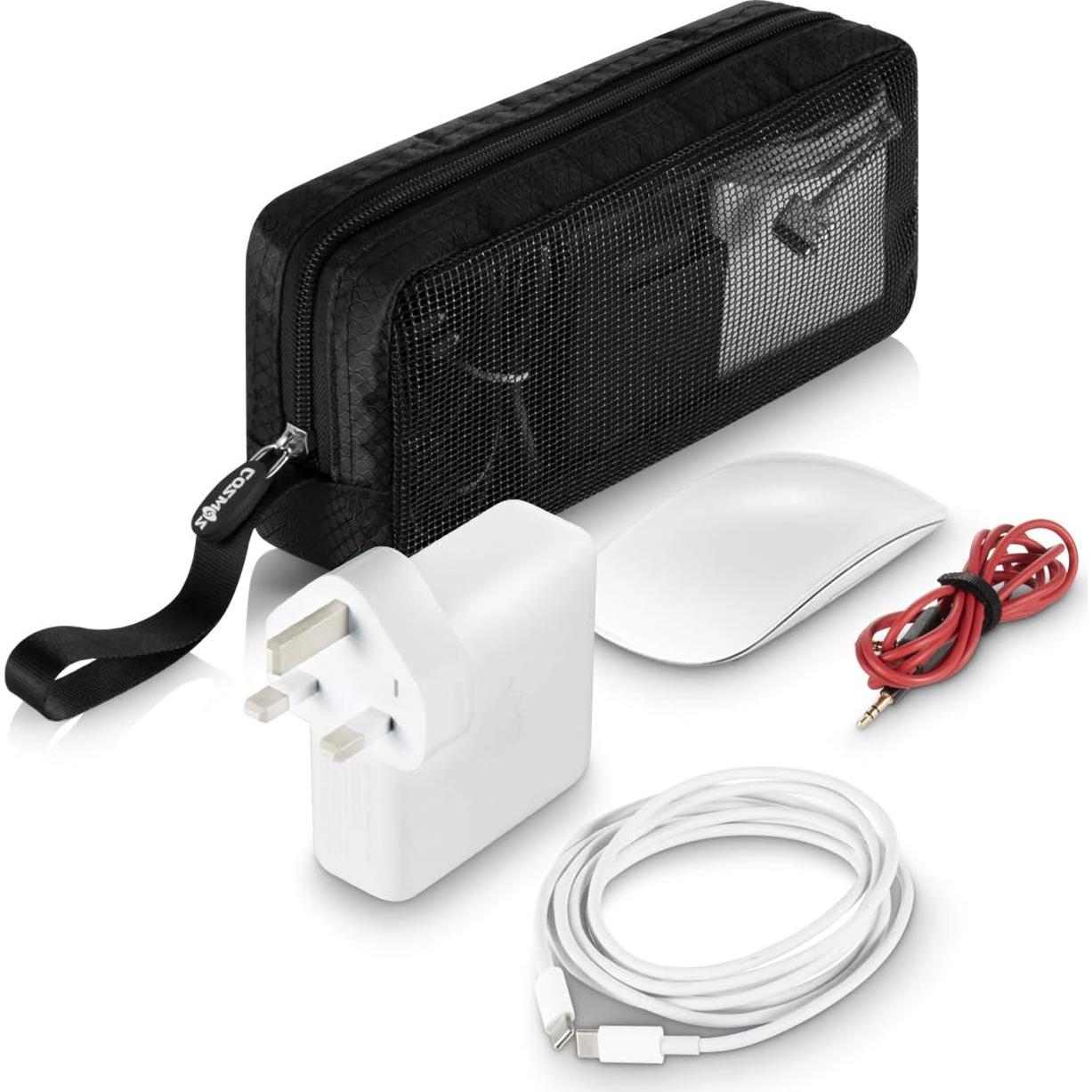 Bolsa Organizador de Cables CM Portátil Negra 23x10x5 cm