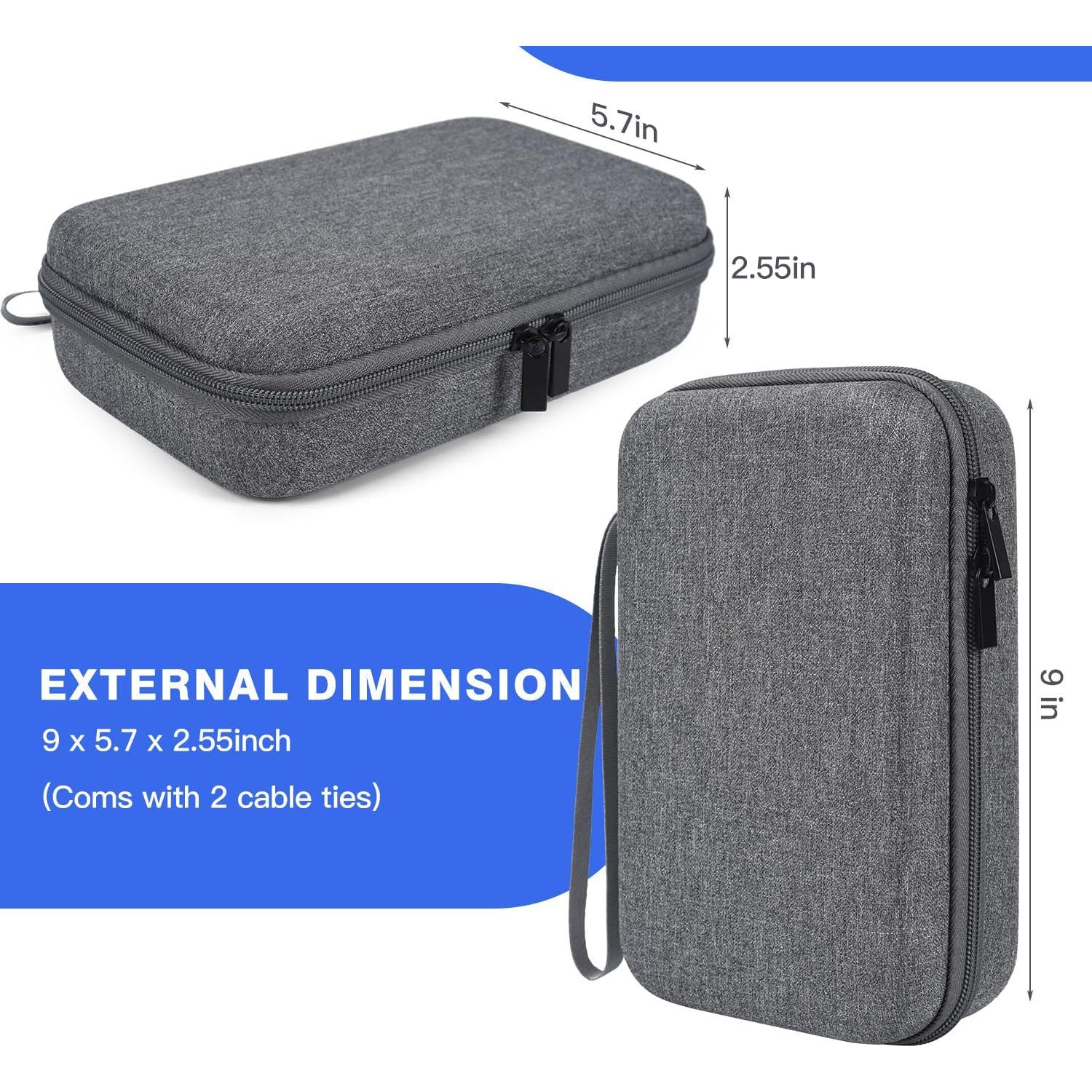 Funda Dura Organizador Electrónico CAAORDKSO Gris Impermeable