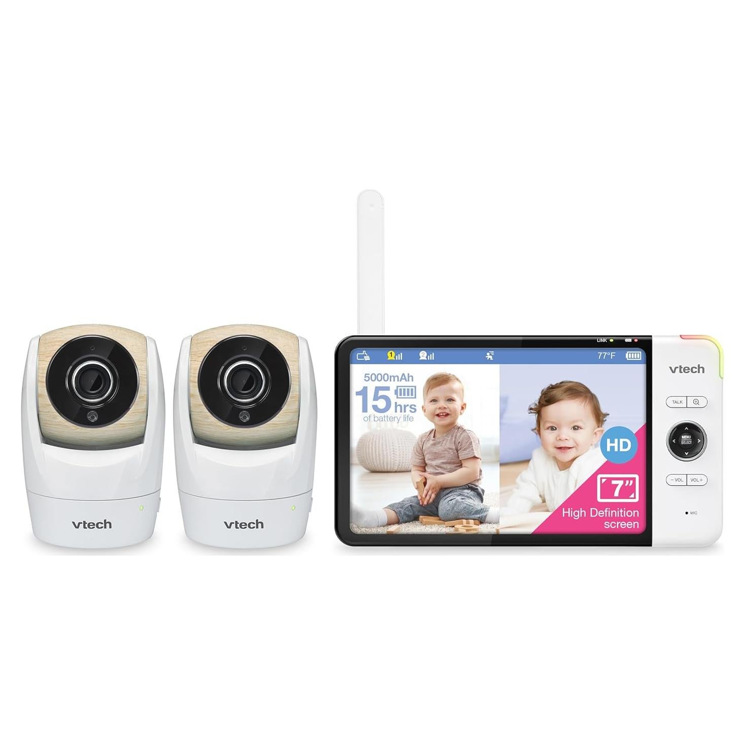 Monitor para Bebés VTech VM919-2HD 7" HD 720p 2 Cámaras