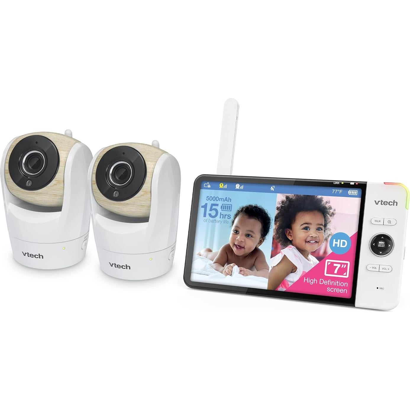 Monitor para Bebés VTech VM919-2HD 7" HD 720p 2 Cámaras