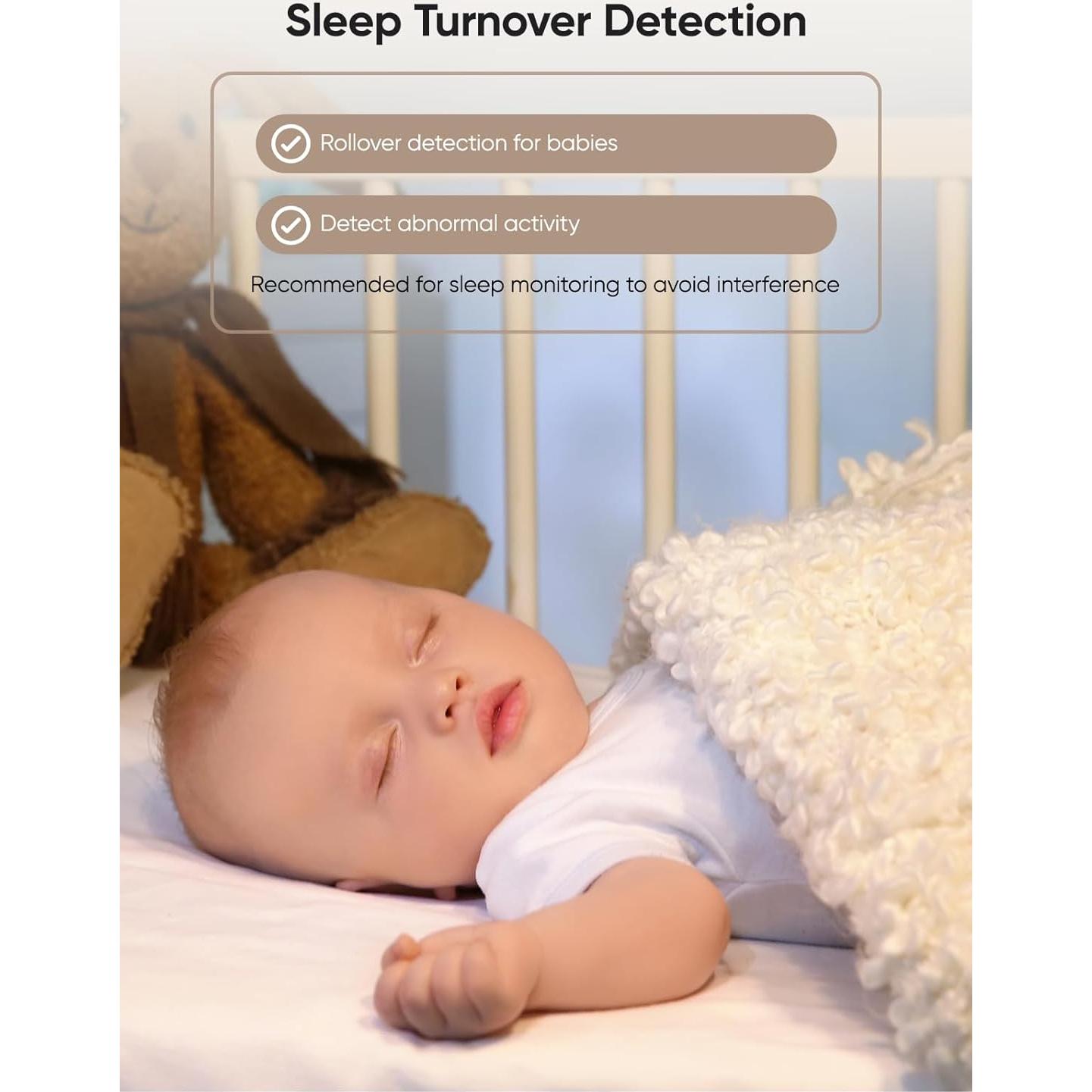 bonoch 5.5" 1440p Baby Monitor with Camera and Audio, No WiFi Baby Camera, 240h Lasting, Smart Detect Sleep Turn Over/Cry/Motion, 7800mAh, Hack Proof Video Monitor, Built-in Sound Machine White Noise