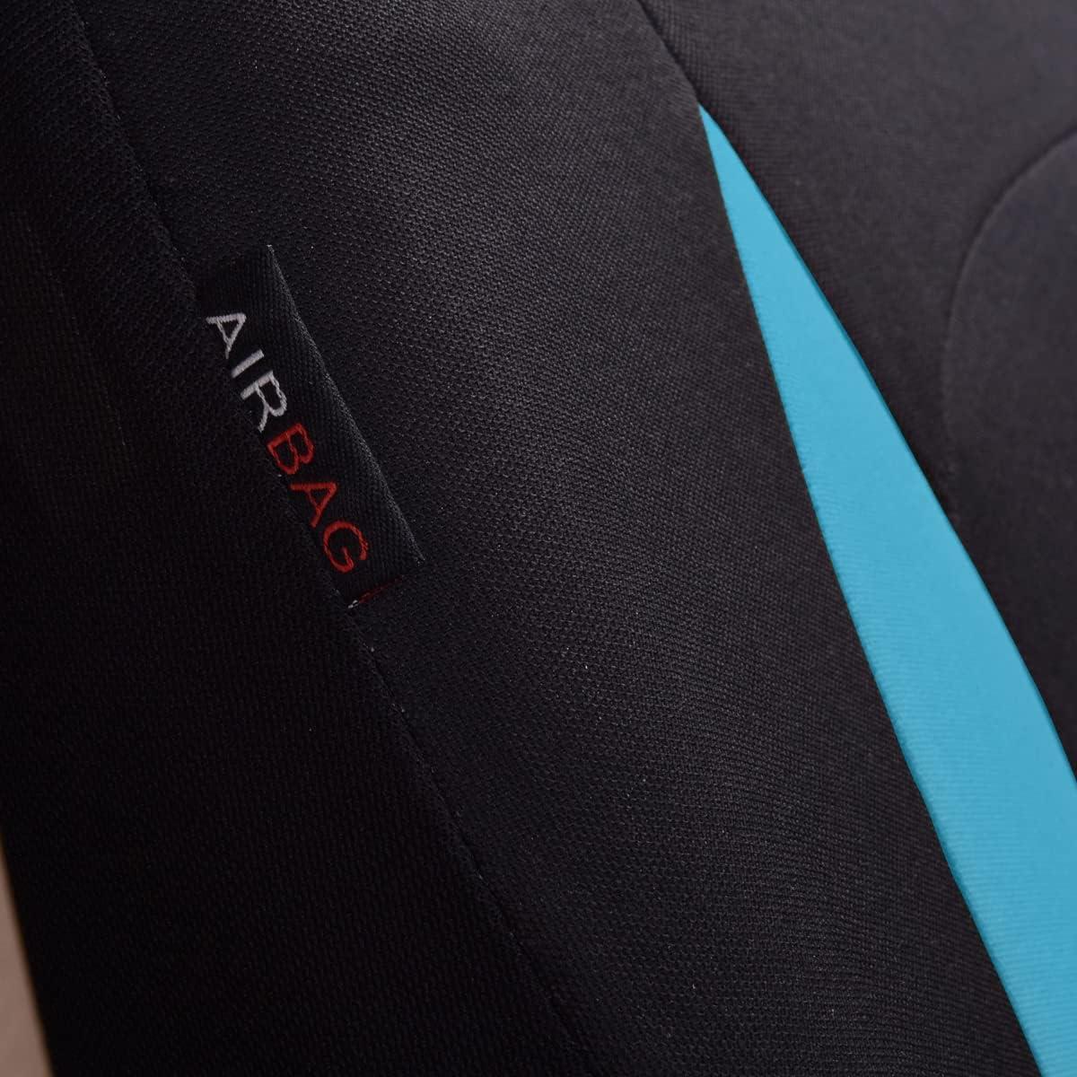 Cubiertas de Asiento de Coche Flying Banner Universal Negro/Azul