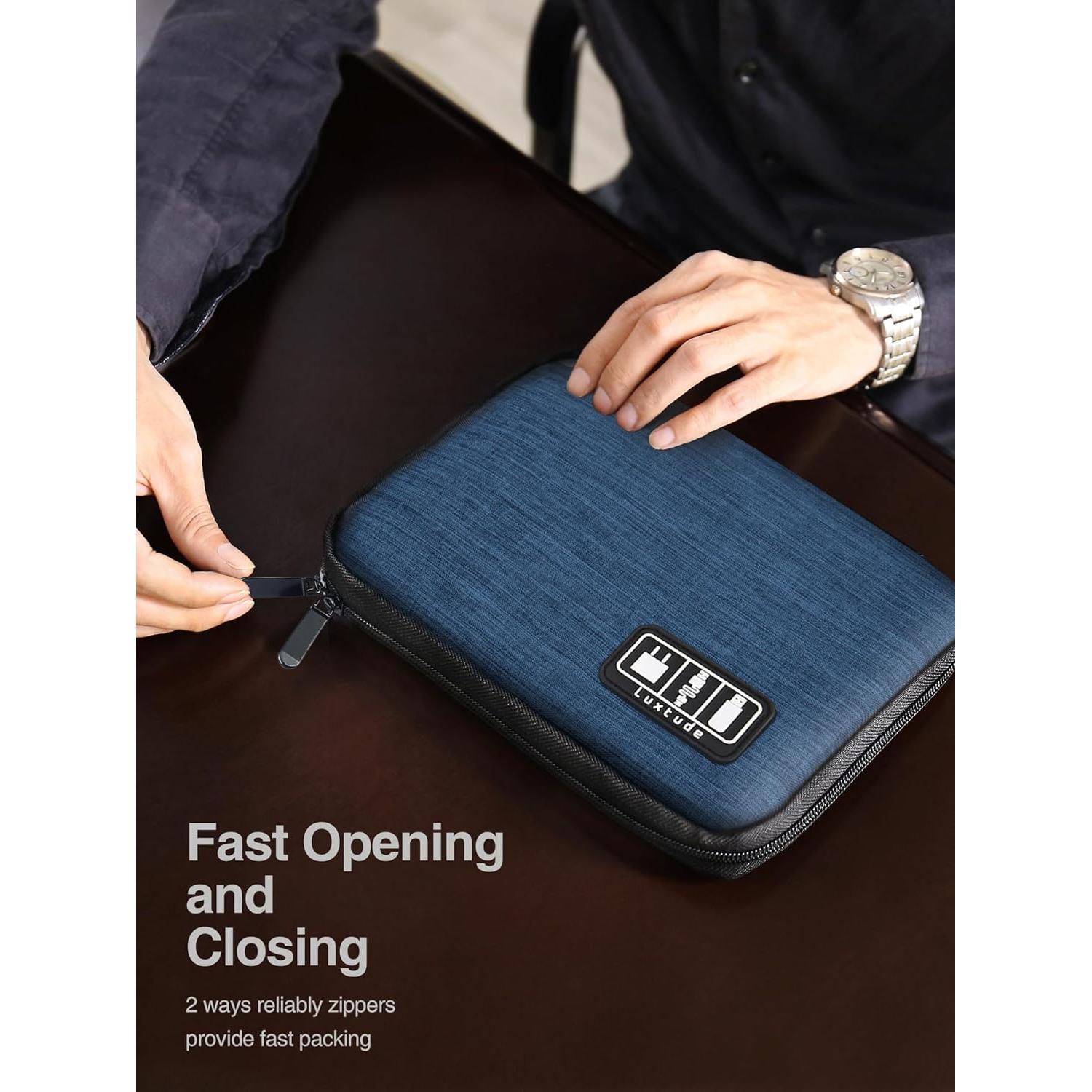 Organizador Electrónico Luxtude Funda de Viaje Pequeña Azul