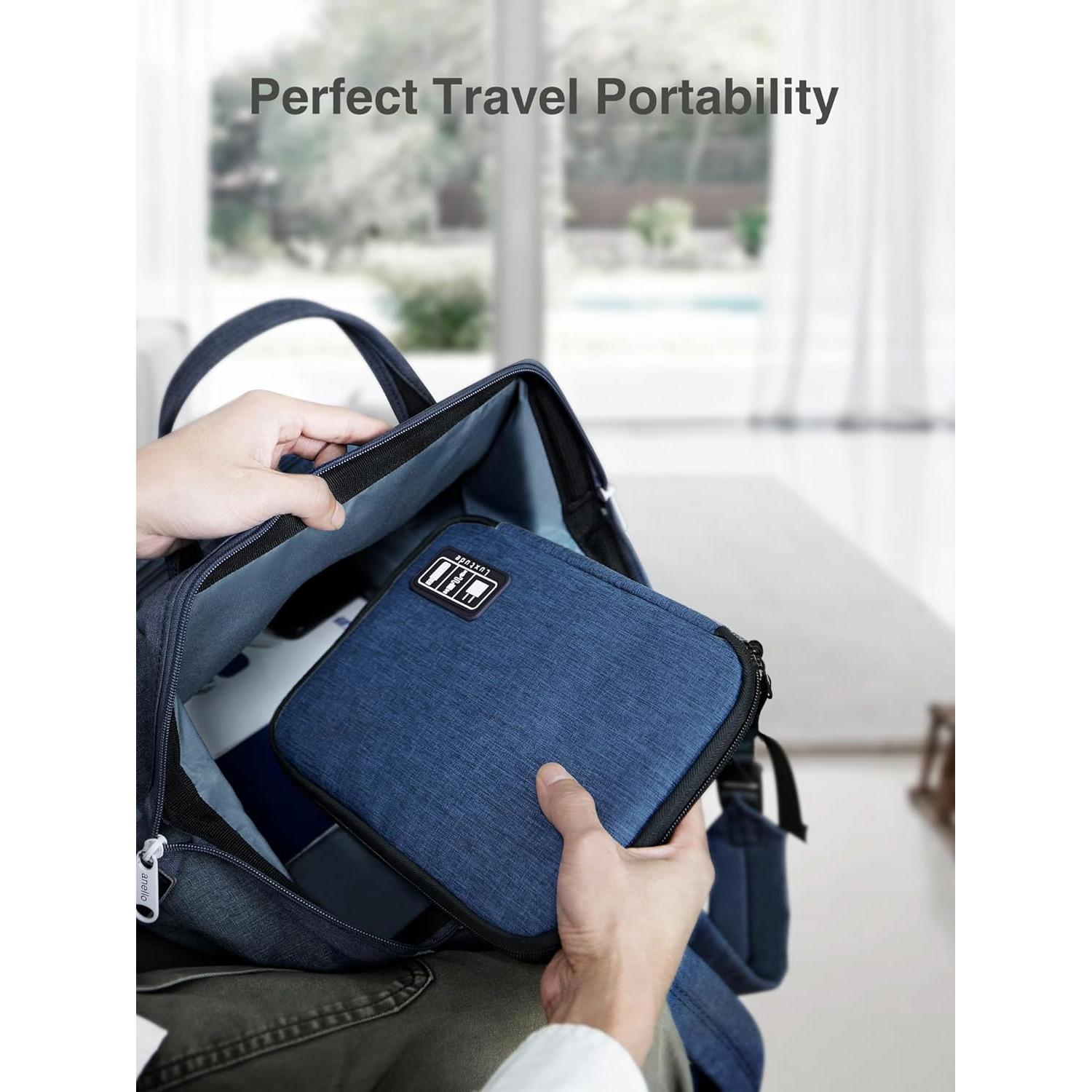 Organizador Electrónico Luxtude Funda de Viaje Pequeña Azul