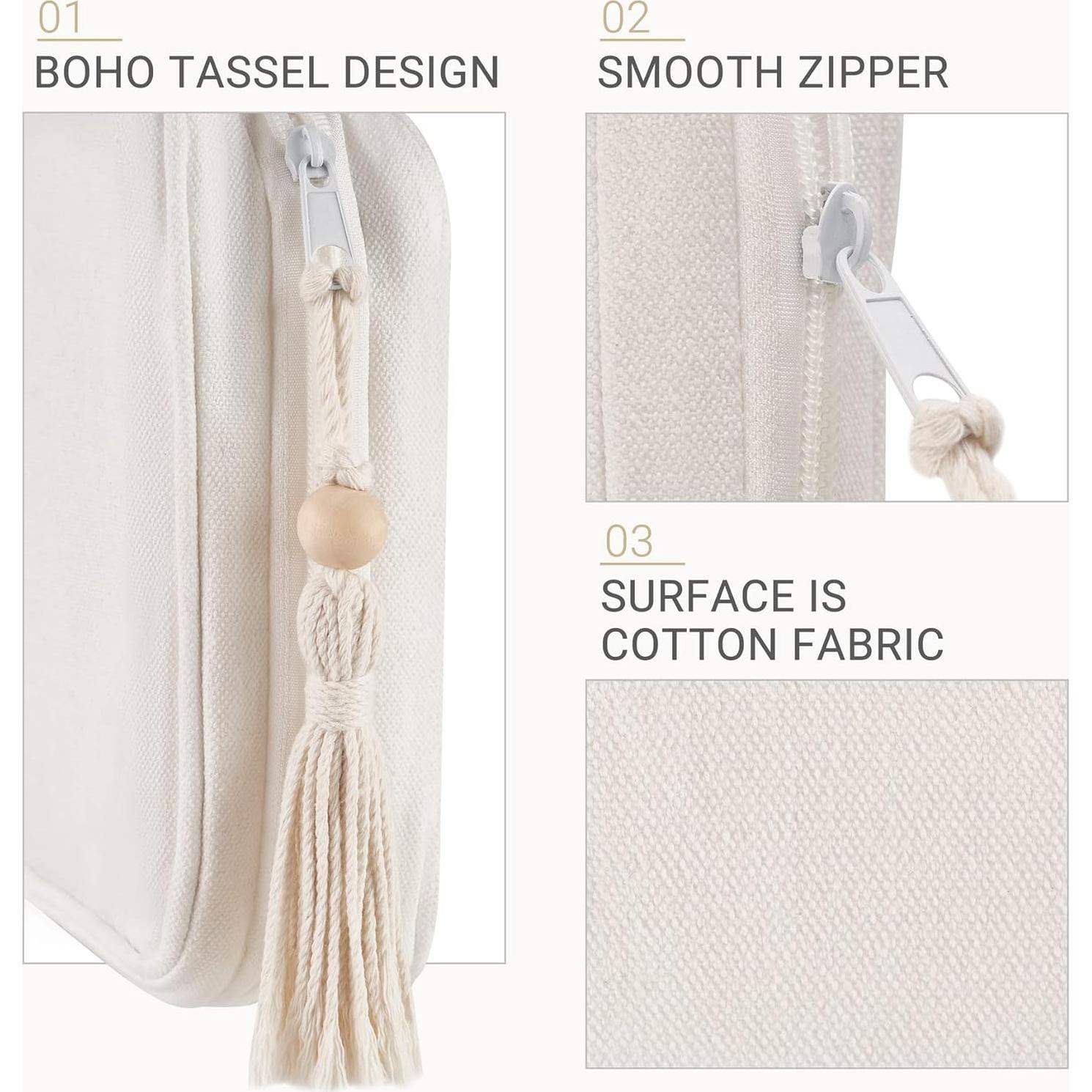 Organizador de Accesorios Electrónicos Mkono Mediano Algodón Blanco