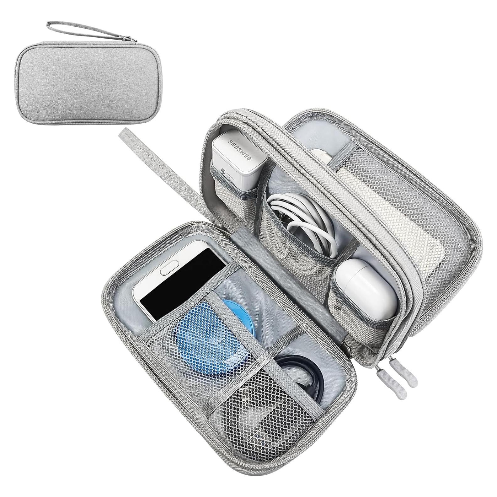 Bolsa Organizadora de Cables SUNRISING Gris Doble Capa Impermeable