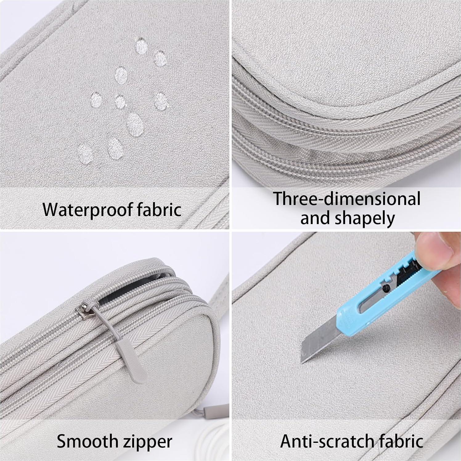 Bolsa Organizadora de Cables SUNRISING Gris Doble Capa Impermeable