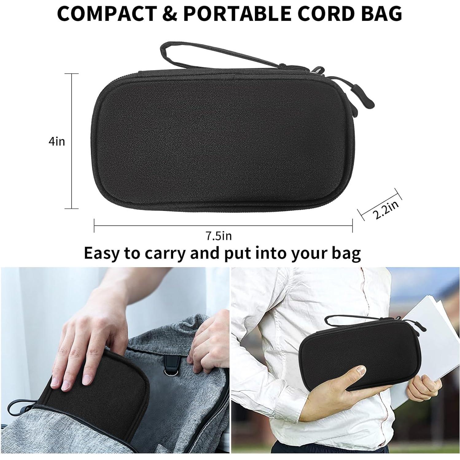 Organizador de Cables de Viaje SMONT Negro 19.1x10.9 cm