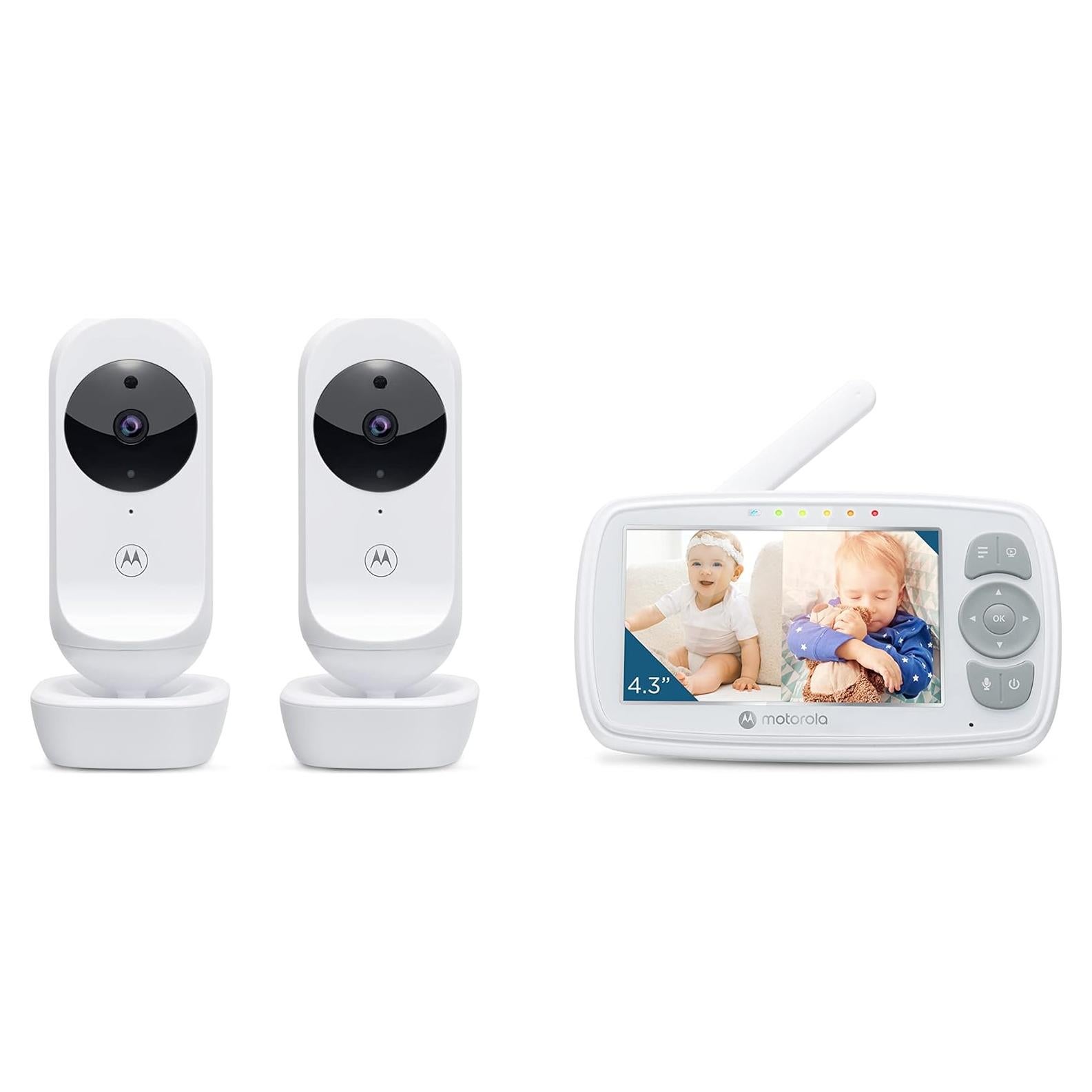 Monitor de Bebé Motorola VM34 con 2 Cámaras y Pantalla 4.3"