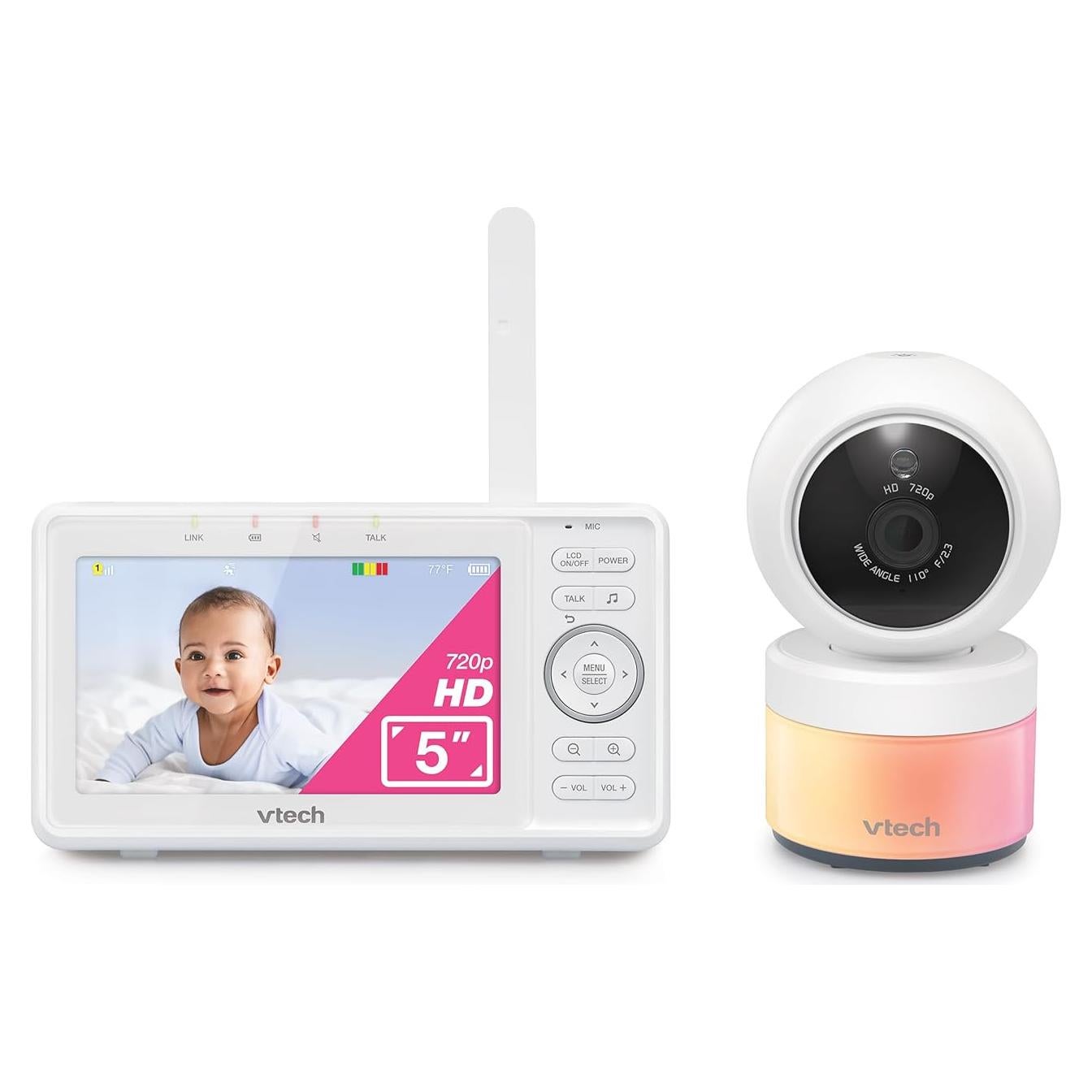 Monitor de Bebé VTech VM5263 Video y Audio 5" HD Blanco