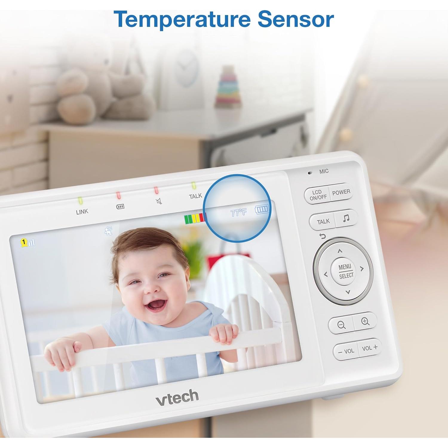 Monitor de Bebé VTech VM5263 Video y Audio 5" HD Blanco