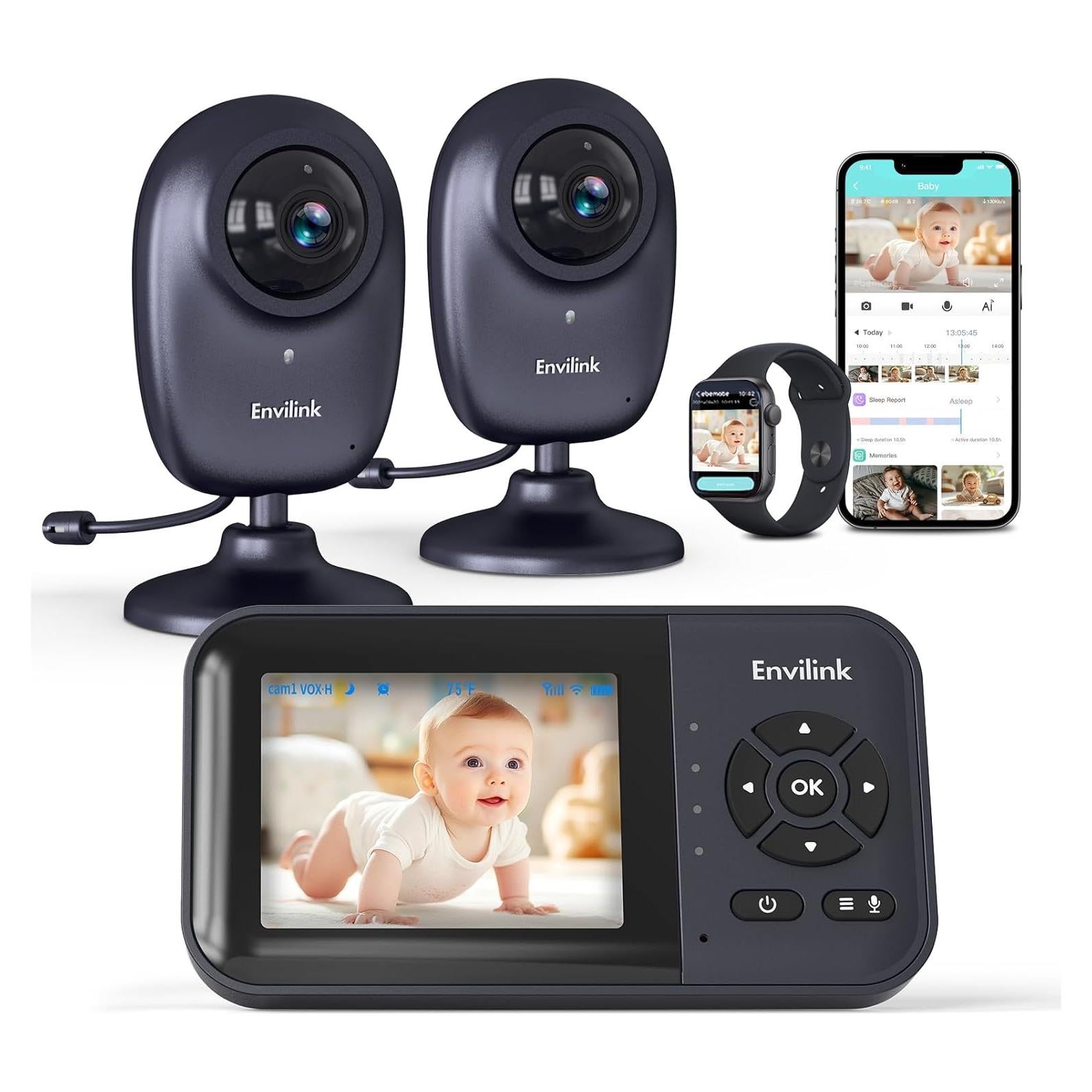 Monitor de Bebé Envilink WiFi 2.8" LCD con Visión Nocturna