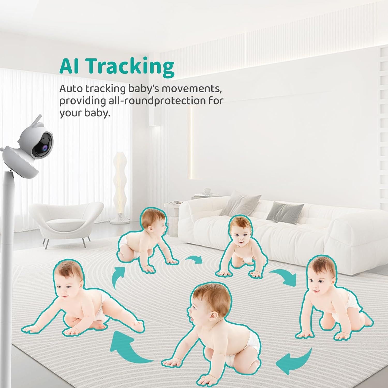 Monitor de Bebé VIZOLINK VB10S 5.5" Pantalla Dividida 720P