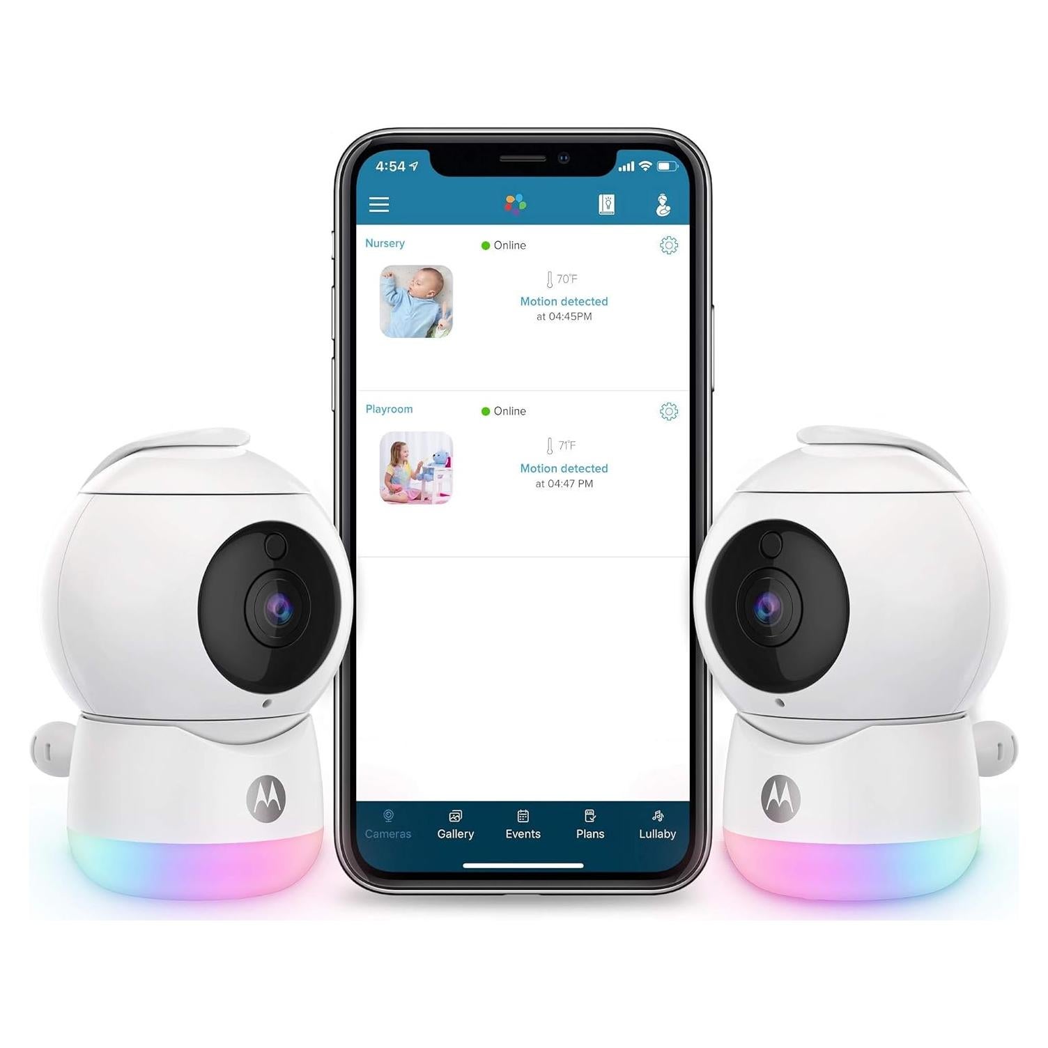 Monitor de Bebé Motorola Peekaboo 1080p con 2 Cámaras WiFi