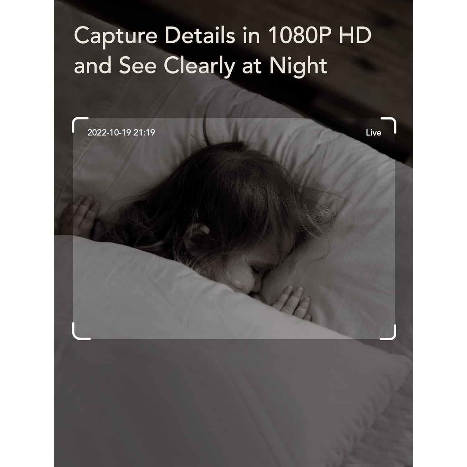 Cámara de Monitoreo para Bebés Nooie 1080P con Audio y Visión Nocturna