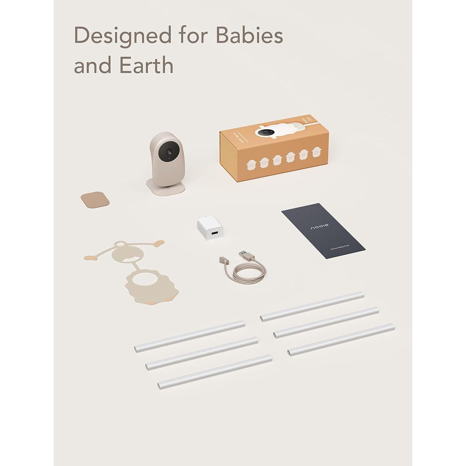 Cámara de Monitoreo para Bebés Nooie 1080P con Audio y Visión Nocturna