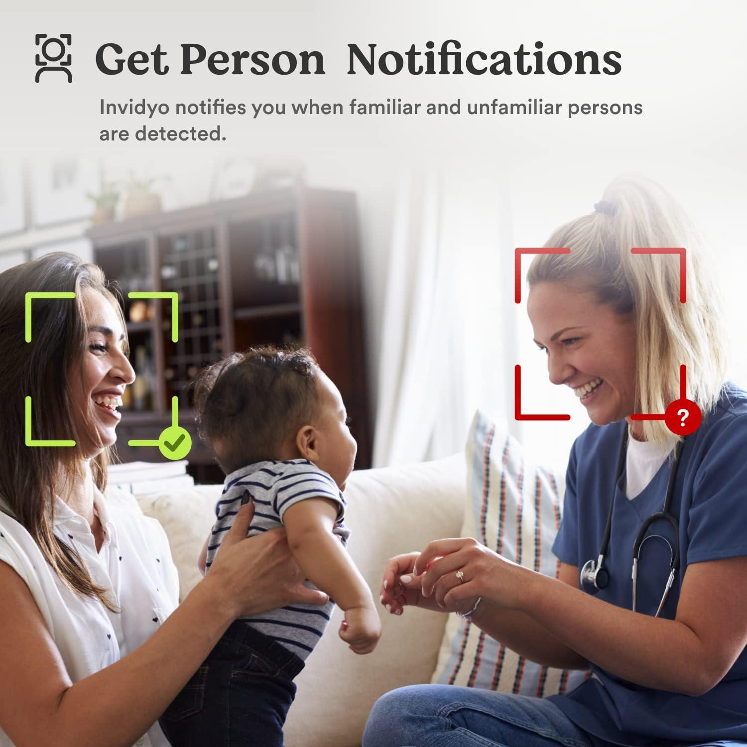 Monitor de Bebé Invidyo con Cámara 1080P y Audio - Seguimiento de Sueño
