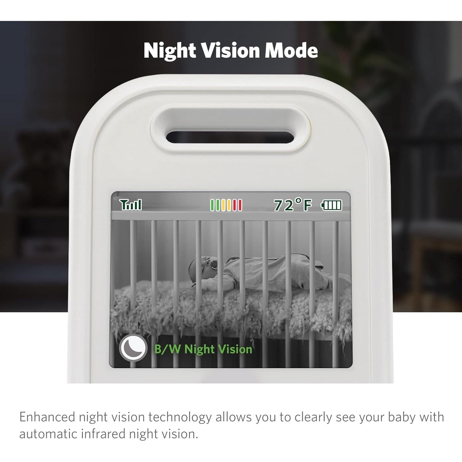 Monitor de Bebés LeapFrog LF2513, Pantalla LCD 2.8", Visión Nocturna