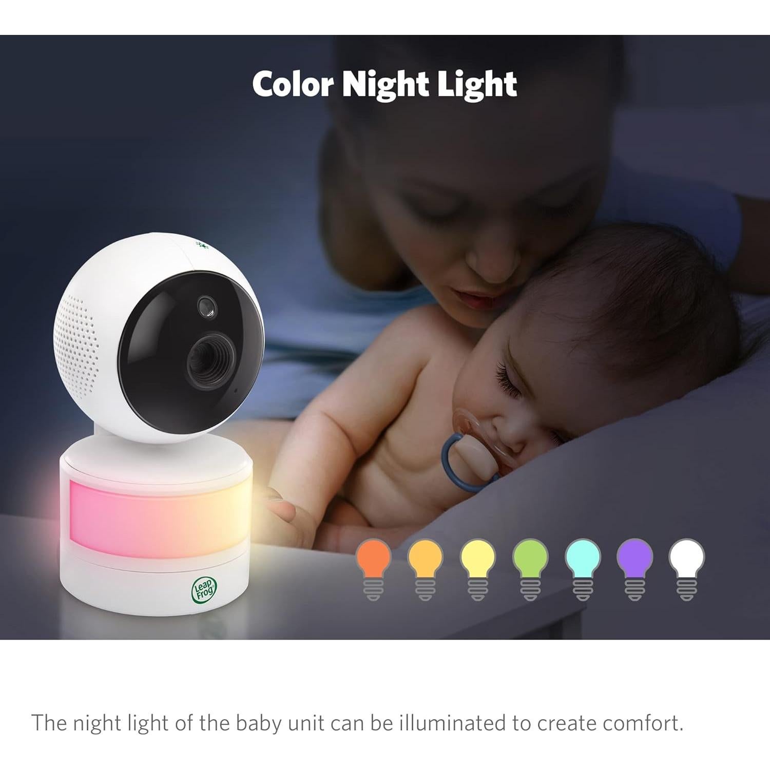 Monitor de Bebés LeapFrog LF2513, Pantalla LCD 2.8", Visión Nocturna