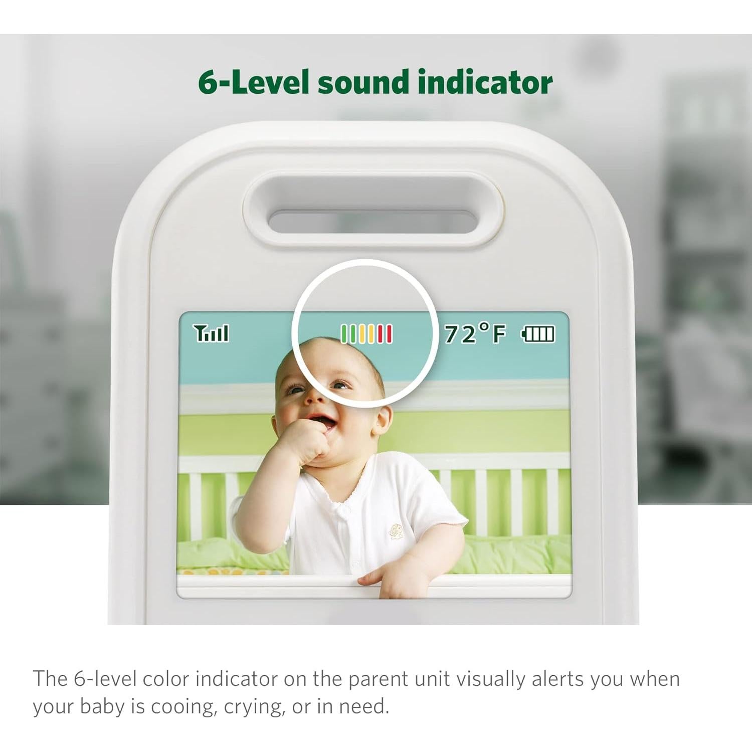 Monitor de Bebés LeapFrog LF2513, Pantalla LCD 2.8", Visión Nocturna