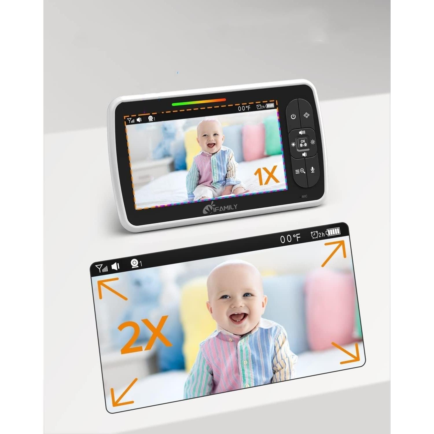 Monitor de Bebé iFamily SM650 - Pantalla 5" - Audio Bidireccional