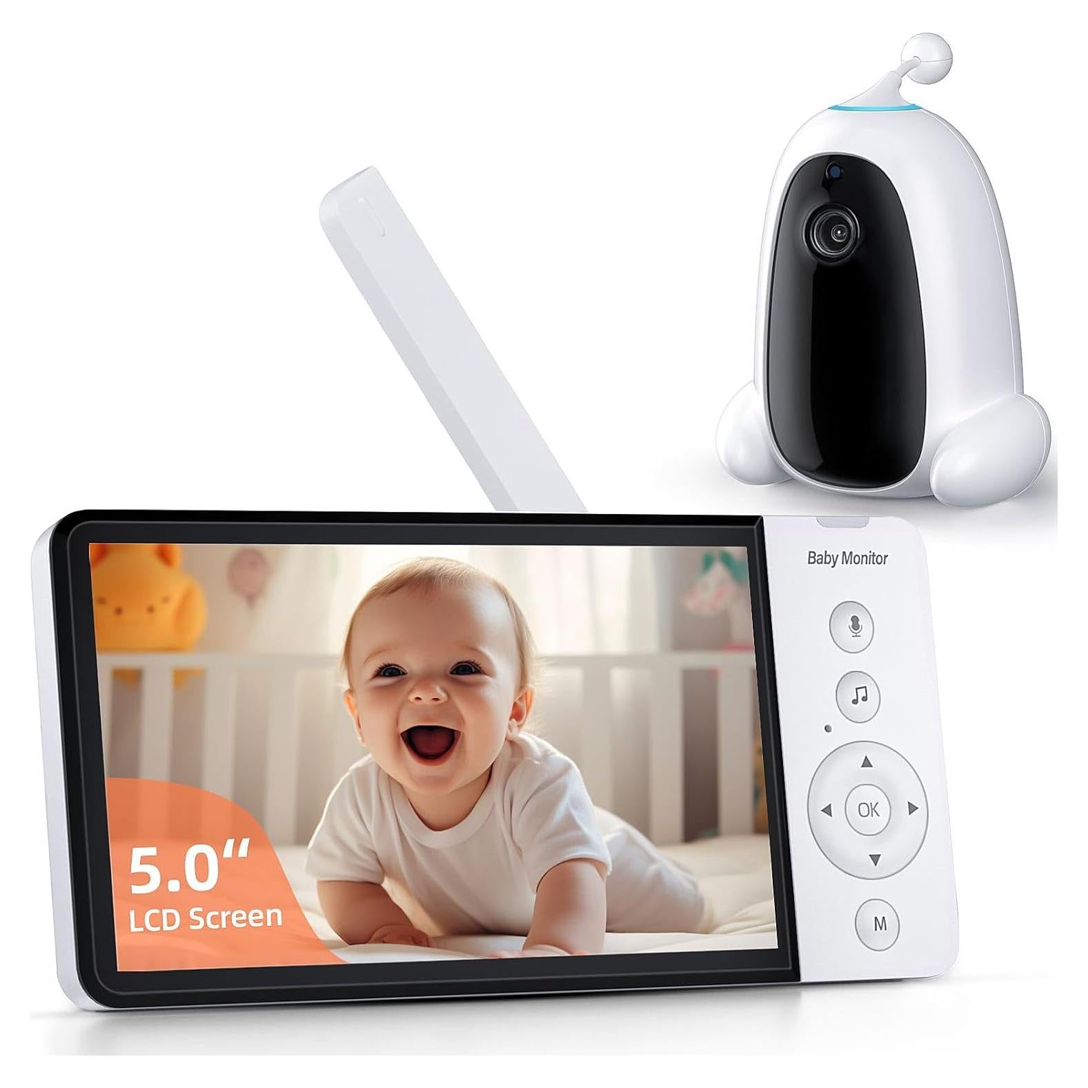 Monitor de Bebé ASFSKY BM501HD 5" HD con Audio y Video