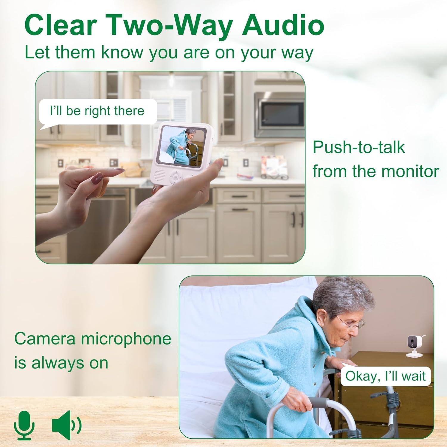 Monitor de Video Smart Caregiver VM-01 para Ancianos, 720p