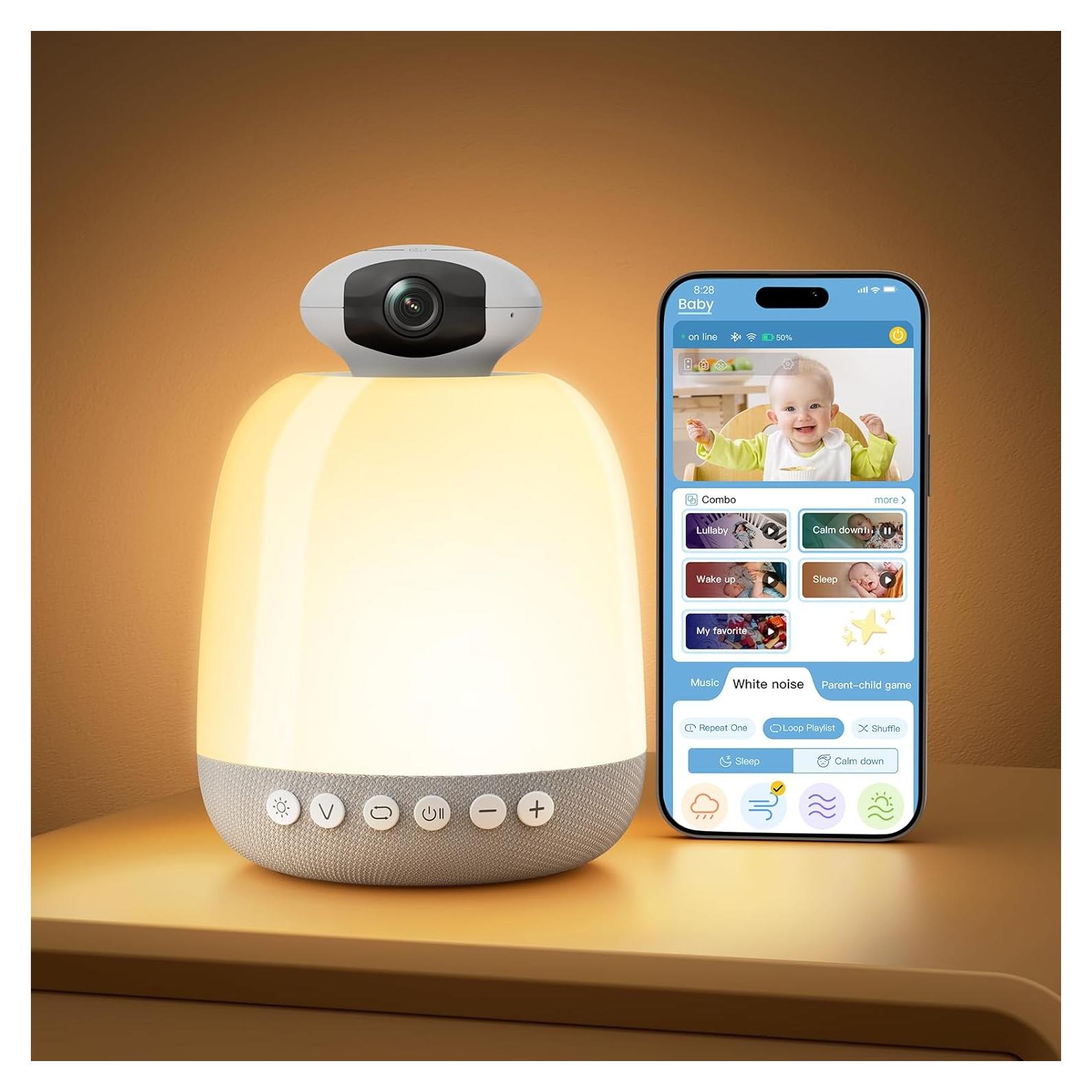 Monitor de Bebé Glocusent GLCSNTN1101 1080p con Luz Nocturna