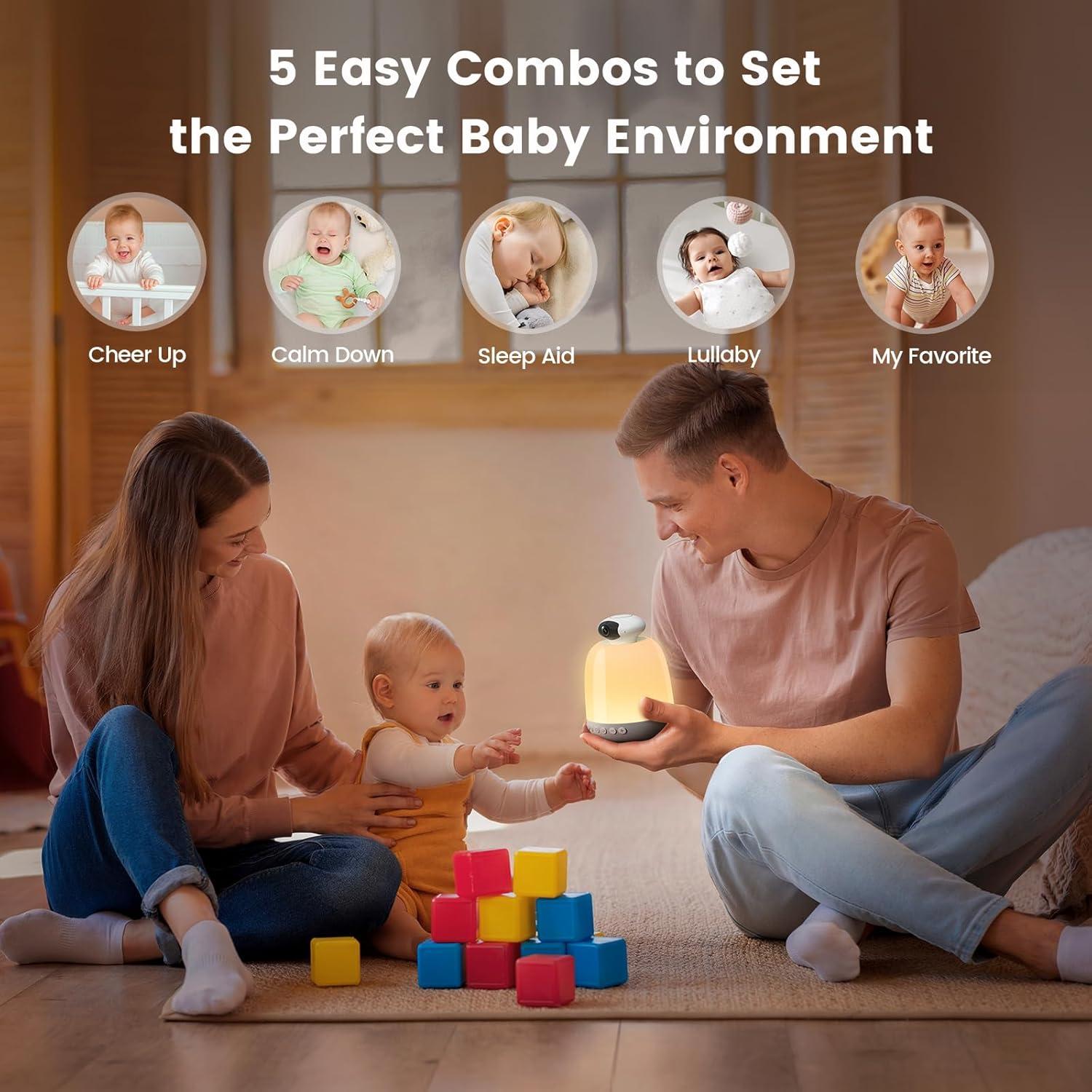 Monitor de Bebé Glocusent GLCSNTN1101 1080p con Luz Nocturna