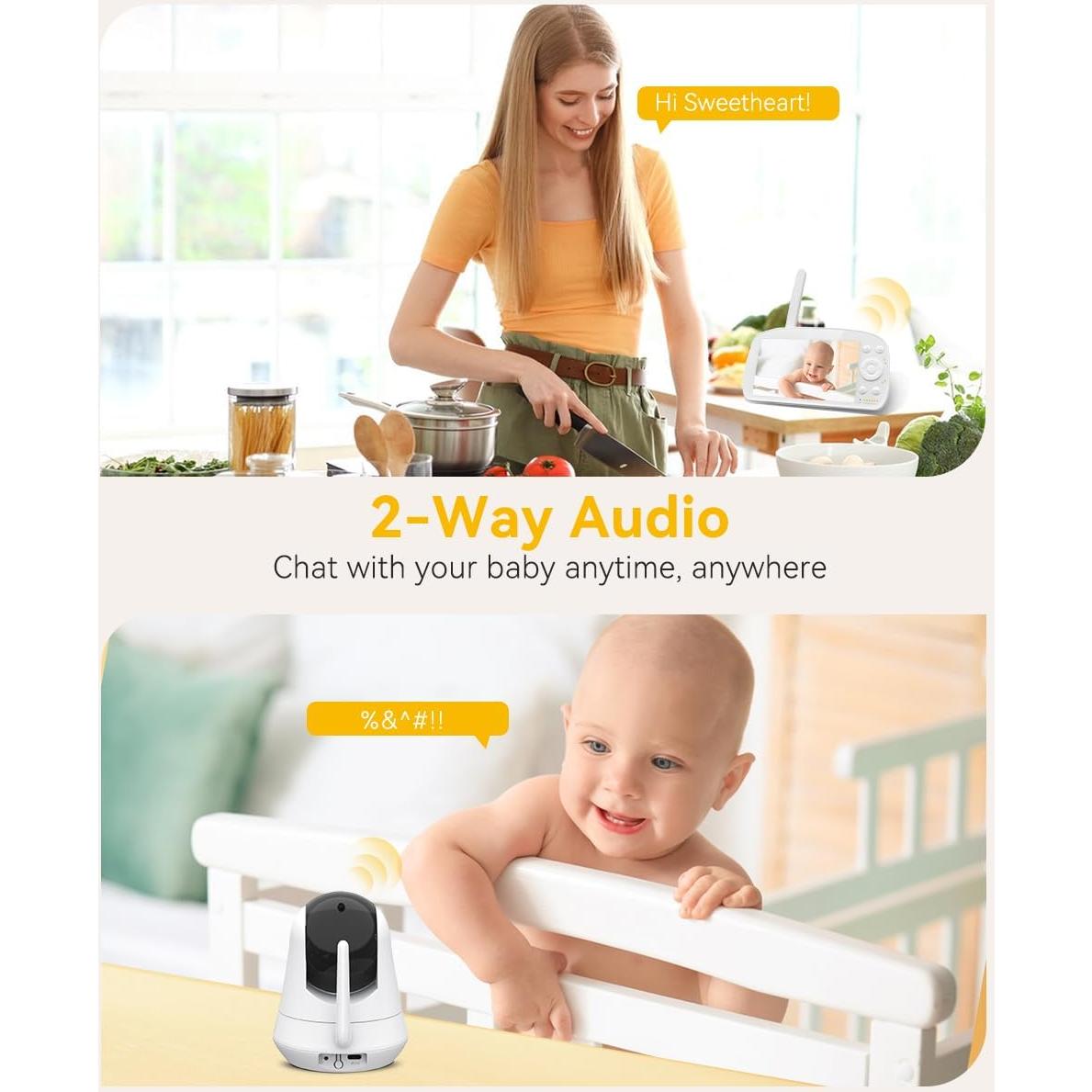 Monitor de Bebé 1080P 3-Link BM-5PD101 con Cámara y Audio