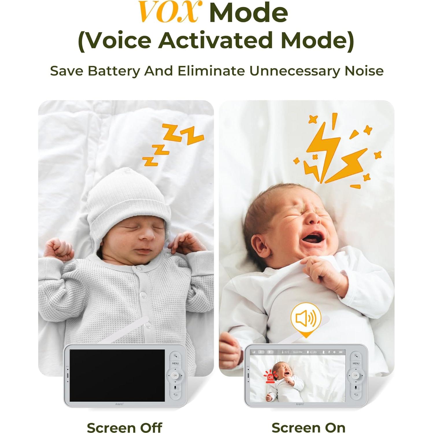 Monitor de Bebé Arenti AInanny 2 Cámaras 2K Pantalla 5"