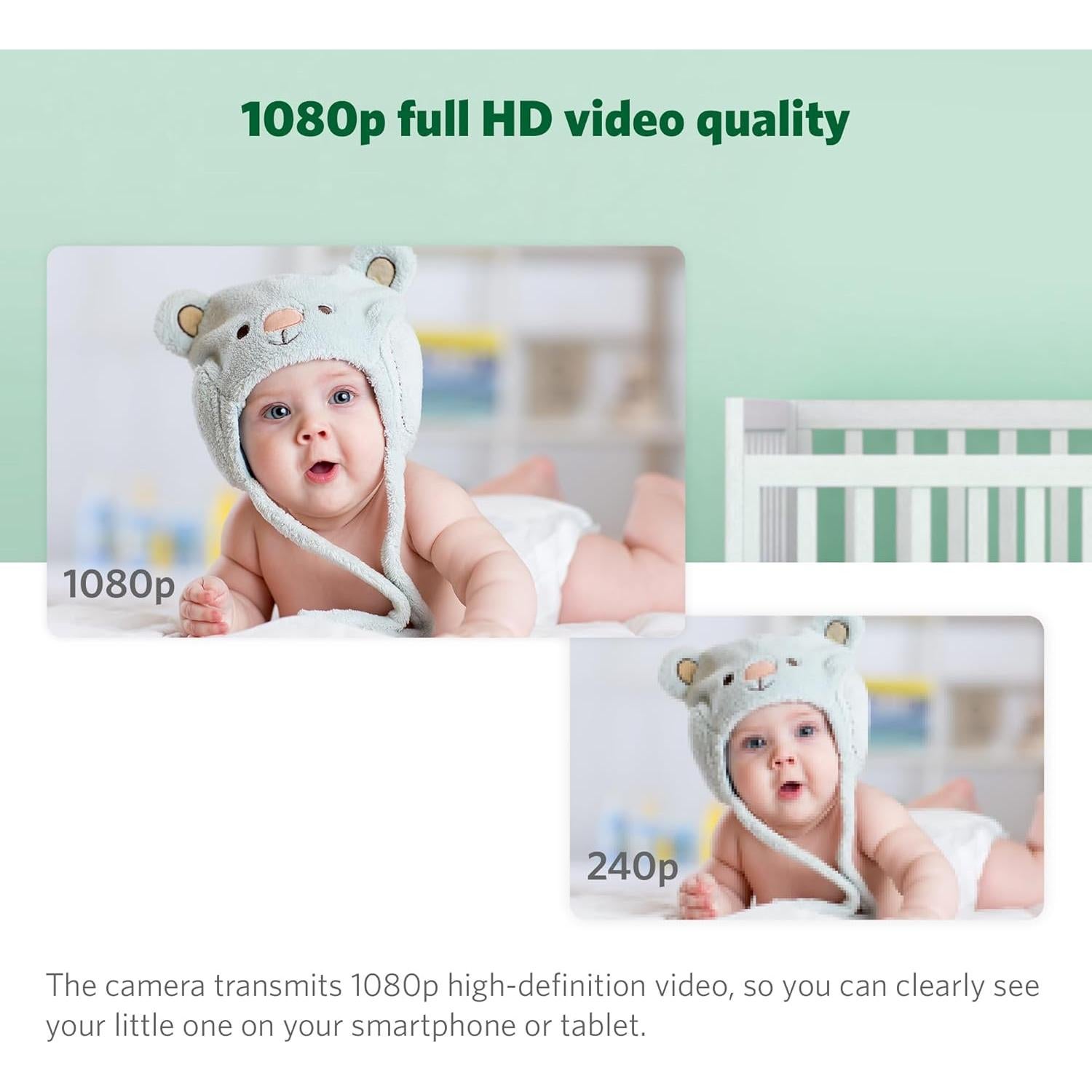 Cámara de Monitor de Bebé LeapFrog LF2911 WiFi 1080p HD