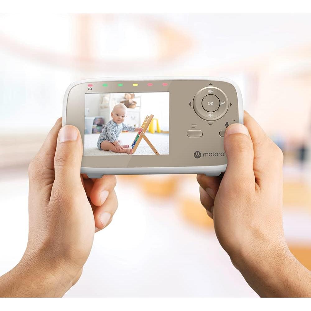 Motorola Nursery Baby Monitor with Camera and Audio, 2.8" Color Screen, Long Range VM483 with 2-Way Audio, Wireless, No WiFi, Remote Tilt/Zoom, Temperature Sensor, Night Vision